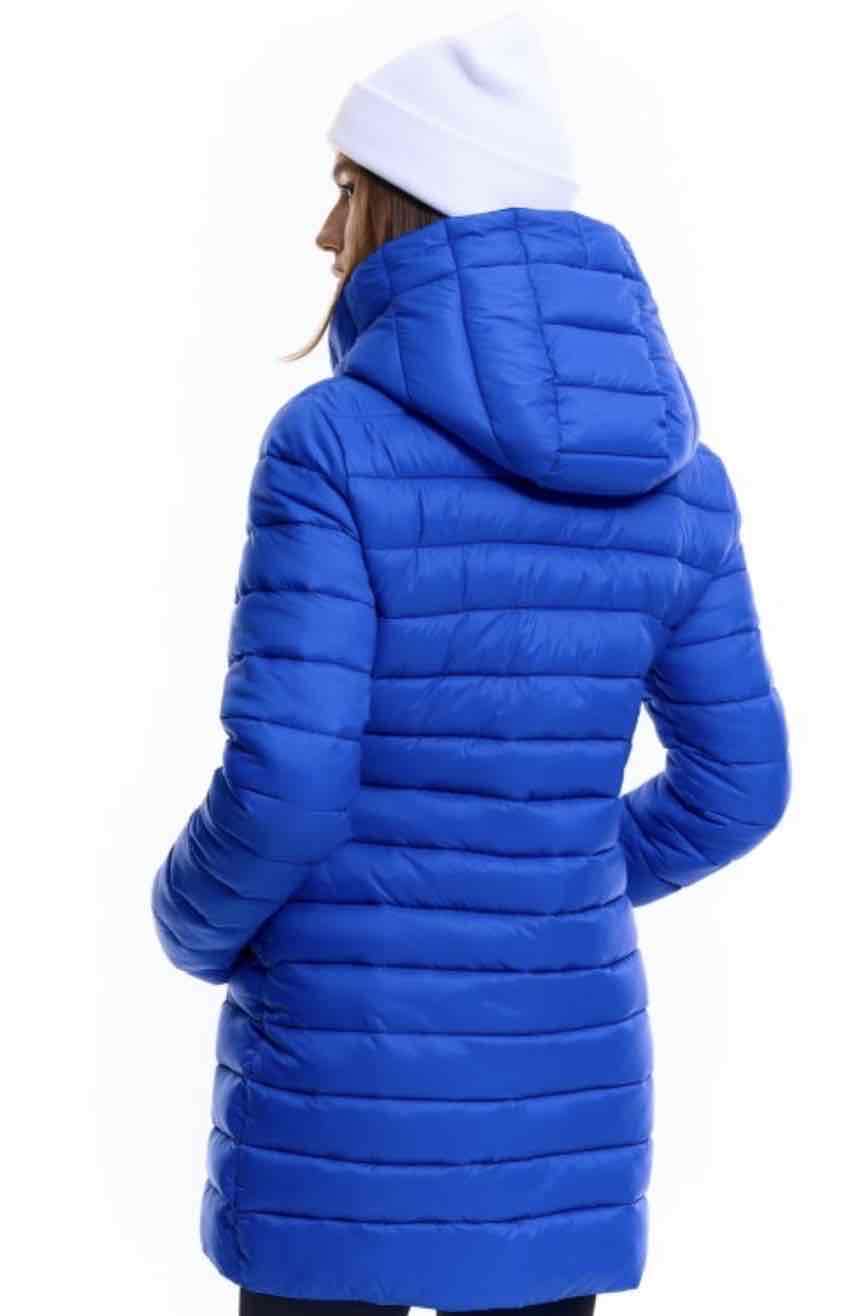 Parka azul acolchada de mujer - miniatura 4
