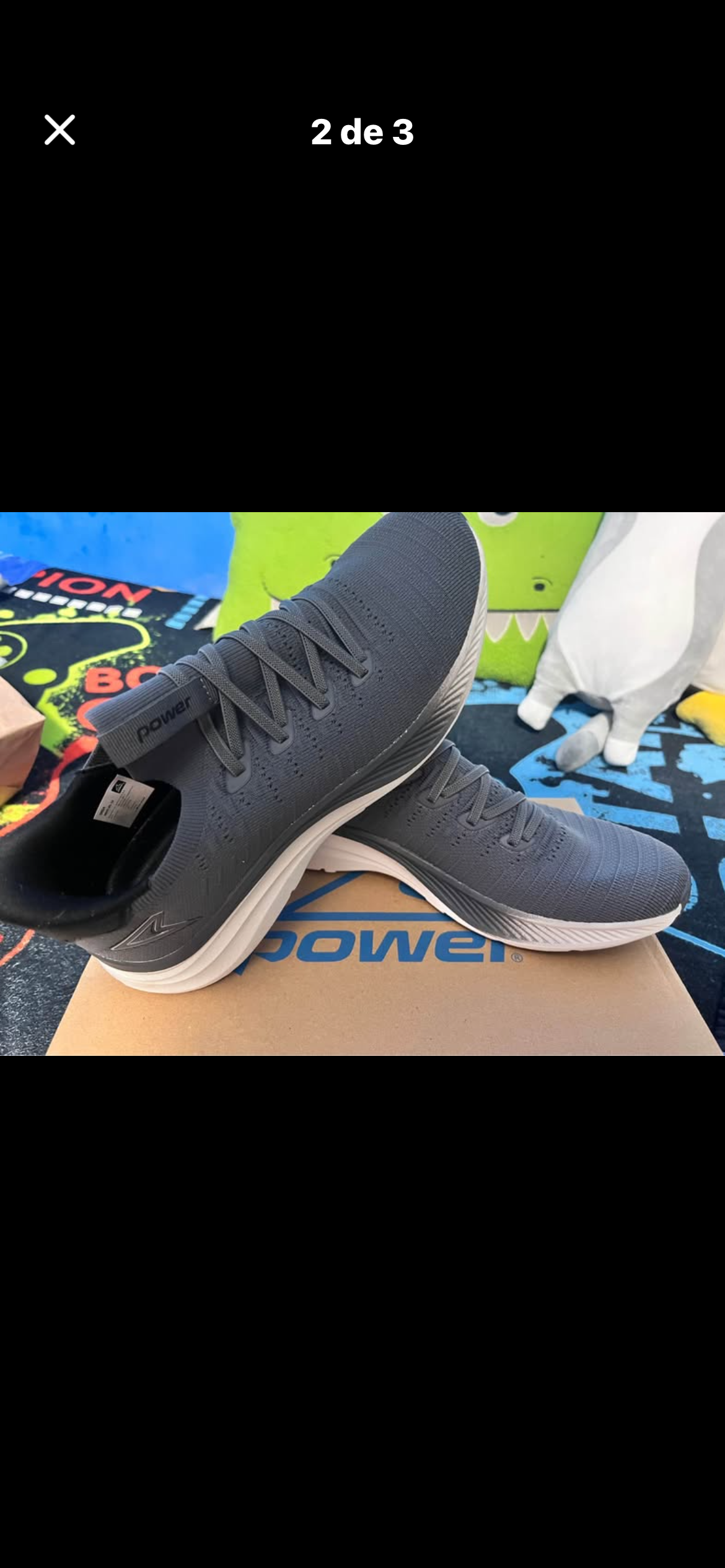 Zapatilla deportiva gris Power - miniatura 2