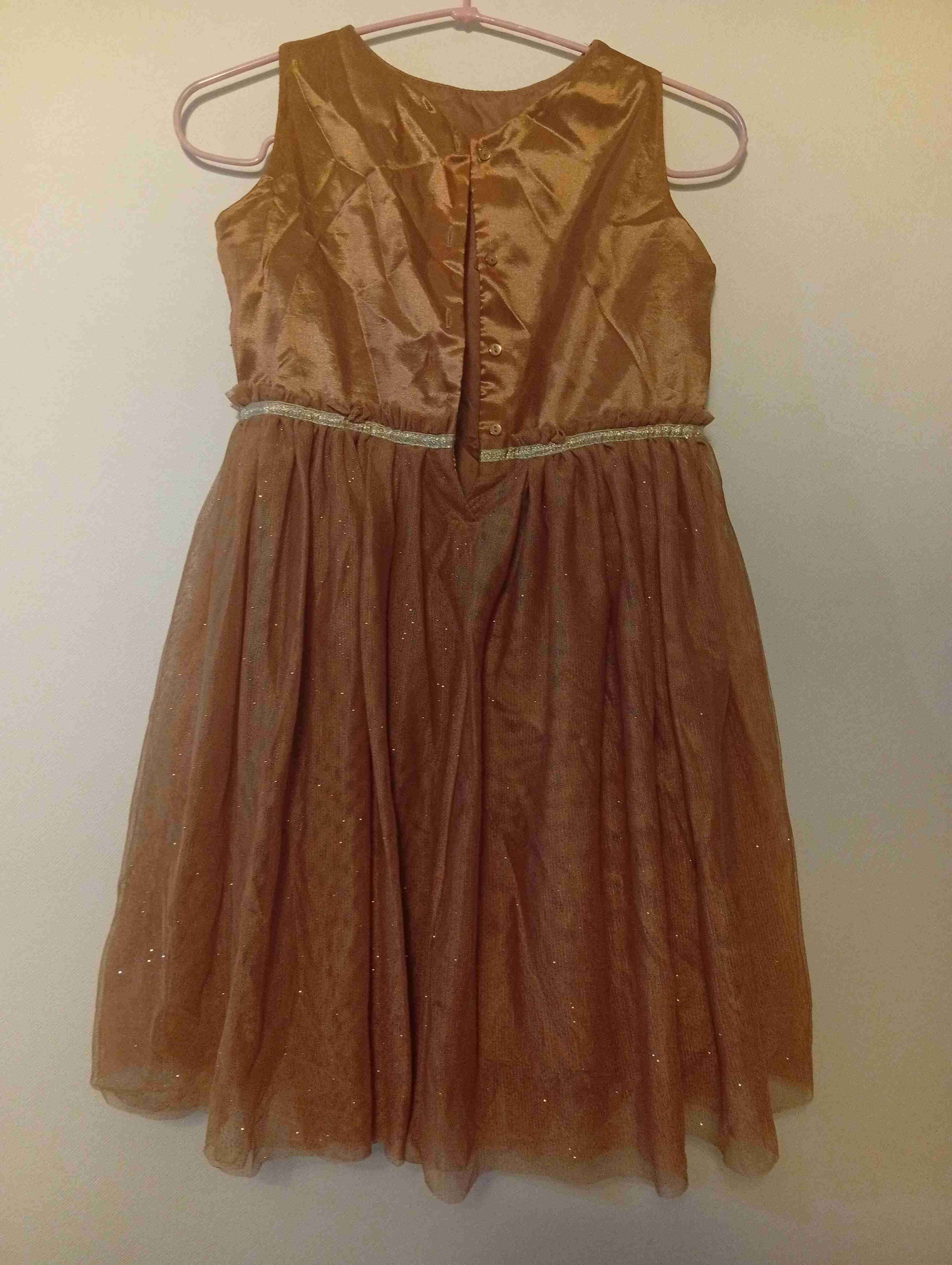 Vestido de fiesta dorado niña - miniatura 2