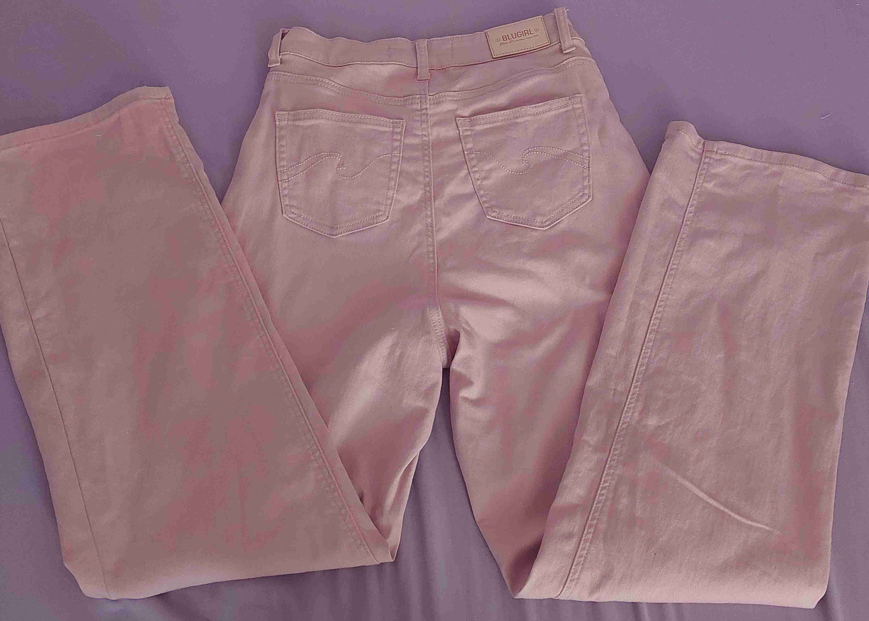 Jeans rectos rosado claro - miniatura 2