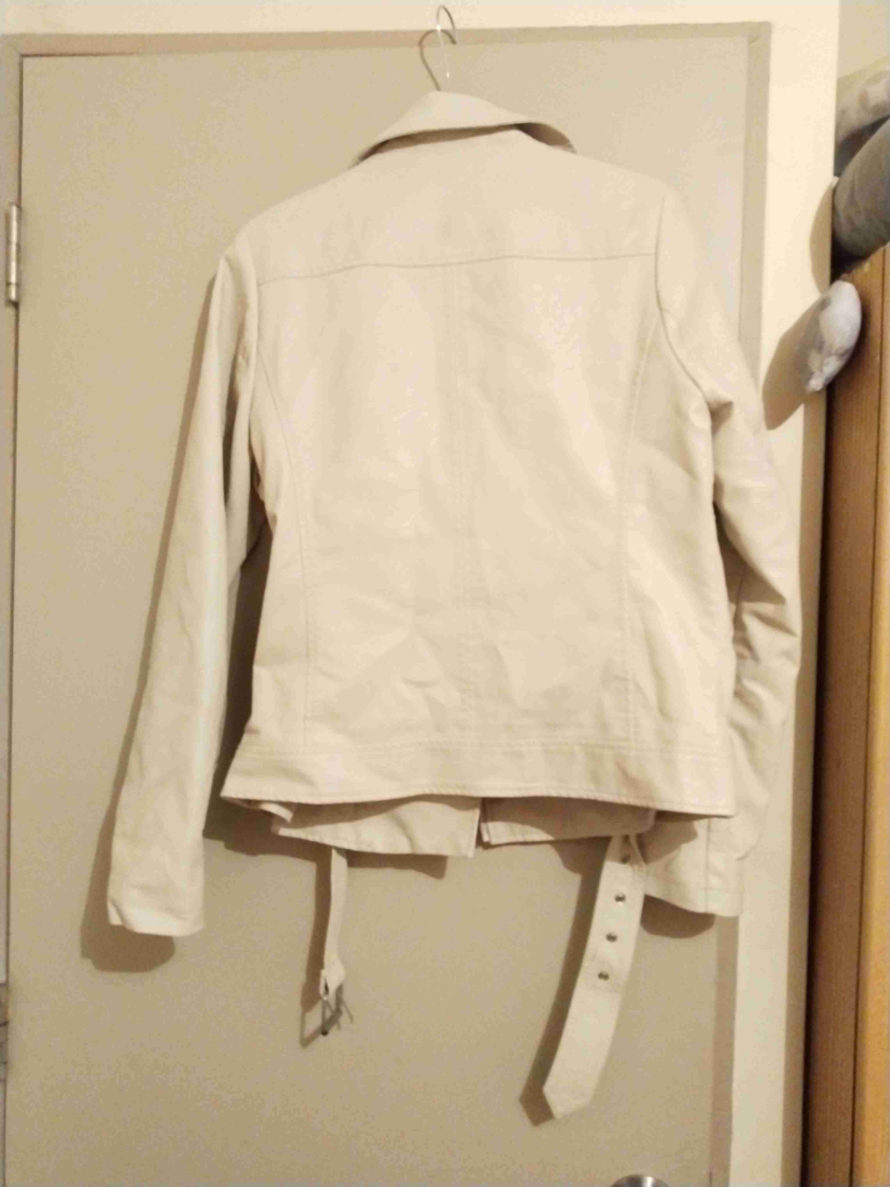 Chaqueta de cuero sintético beige - miniatura 2