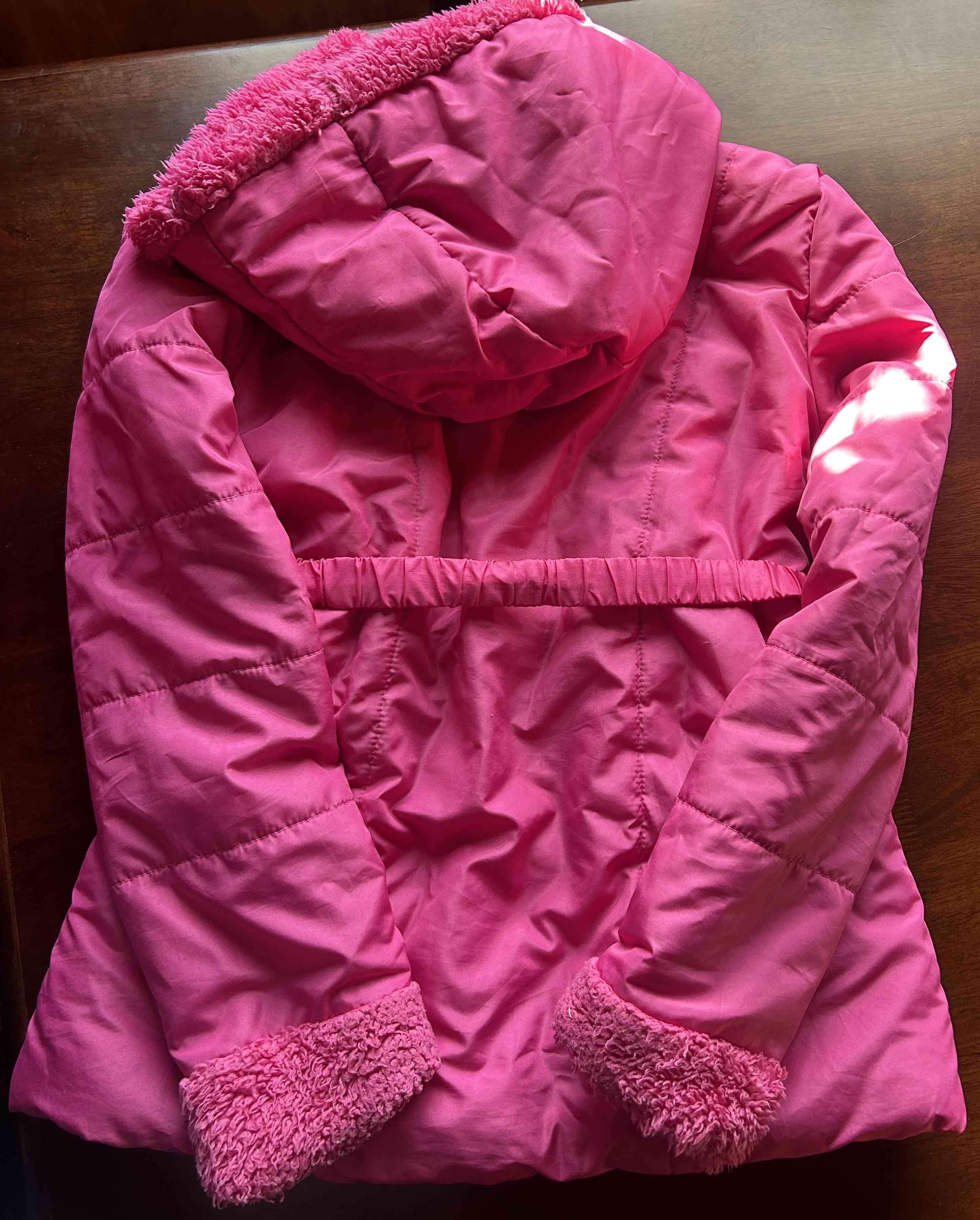 Parka niña, rosa con capucha - miniatura 3