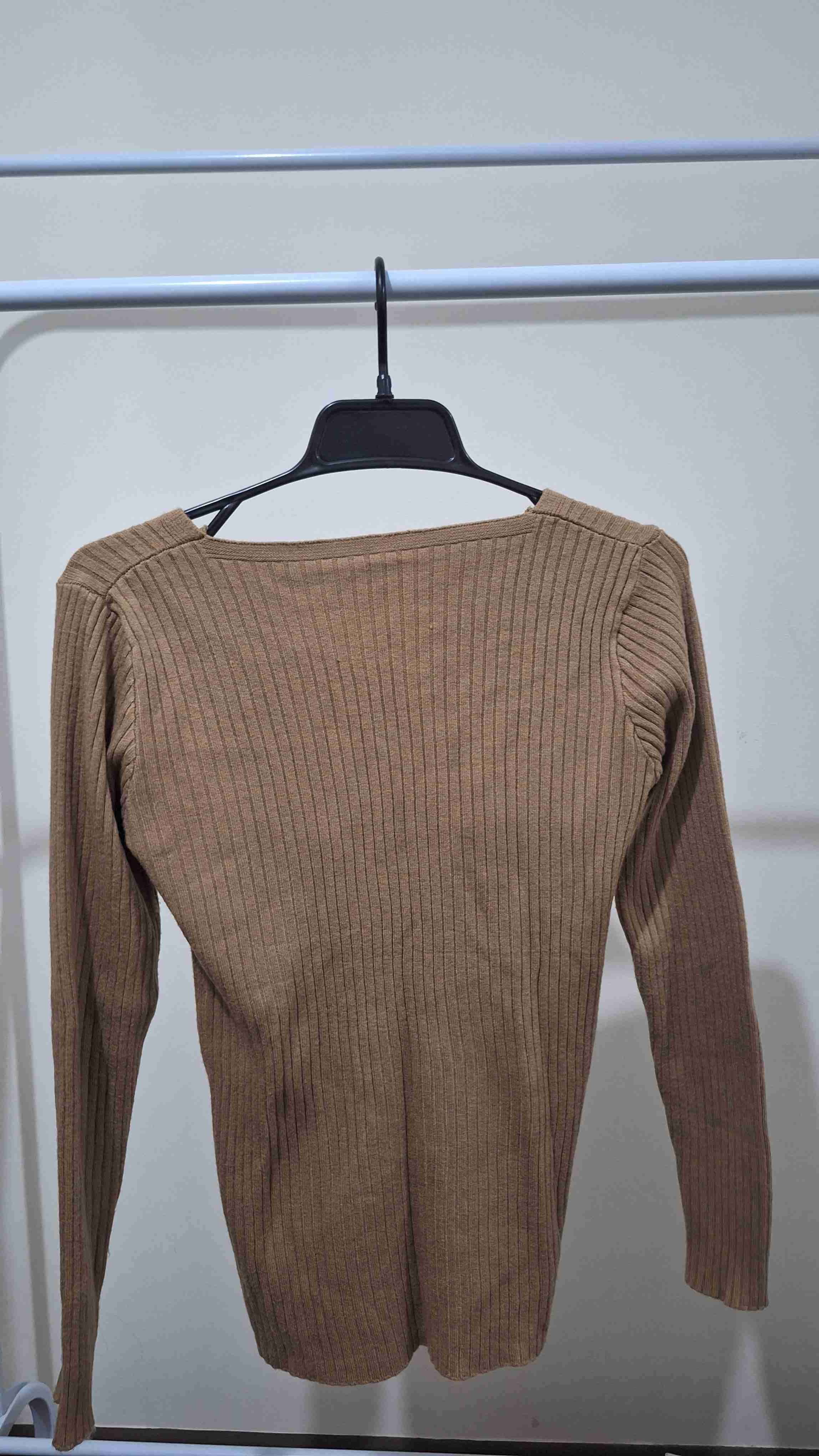 Chaleco canalé café - miniatura 2