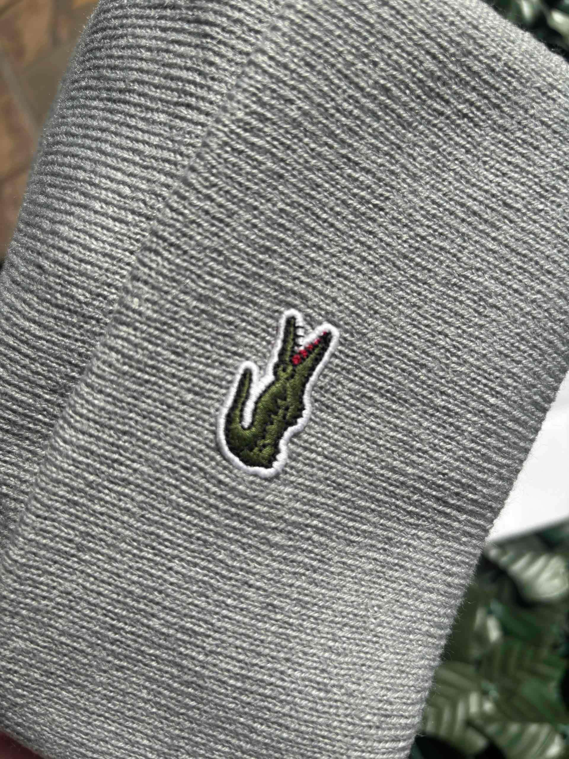 Gorro Lacoste negro y gris nuevo - miniatura 3