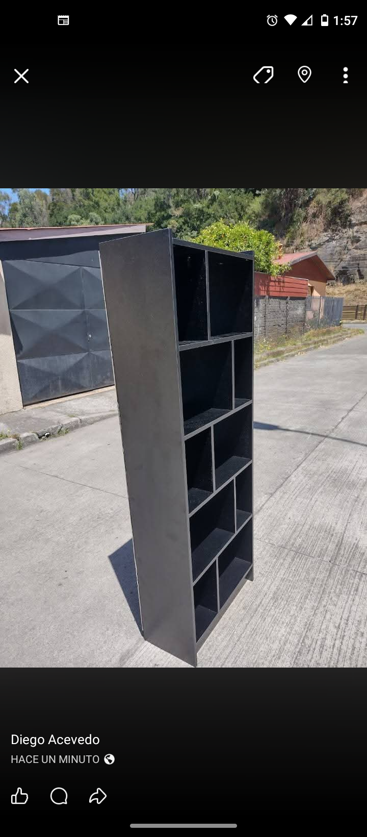 Estante librero multiusos negro . - miniatura 2