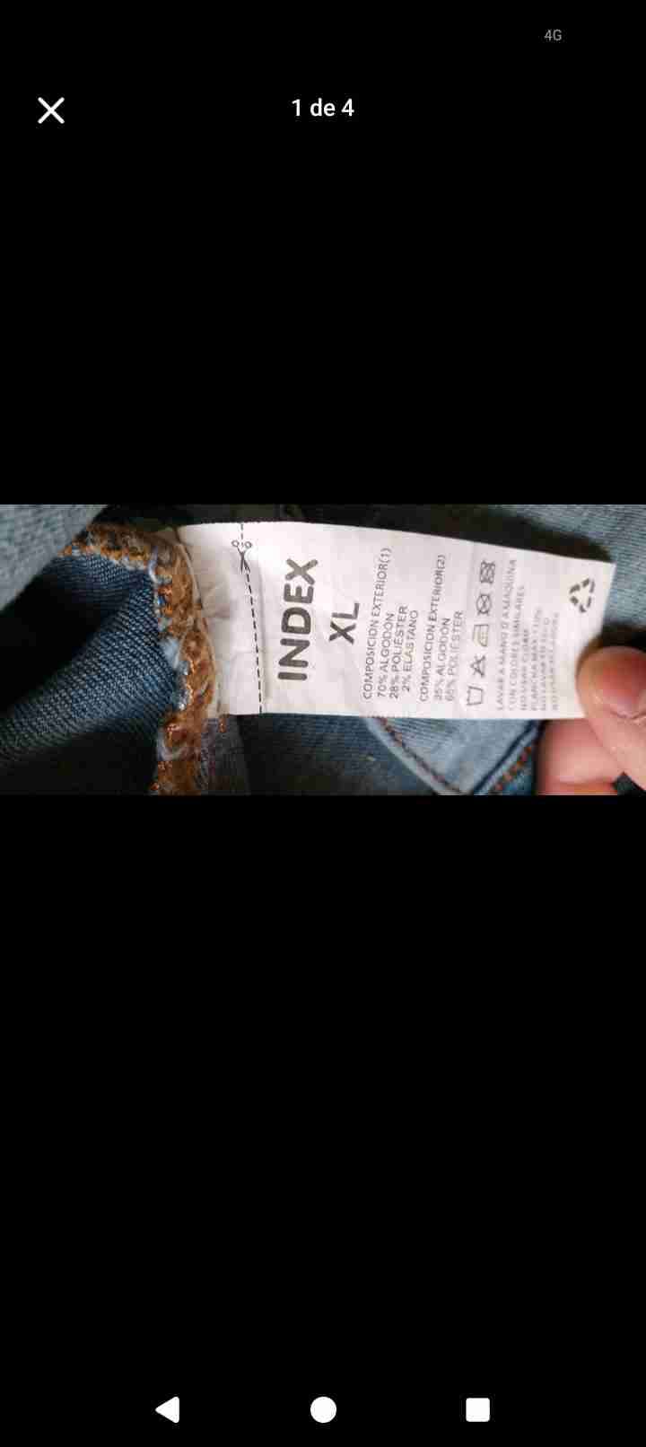 Camisa de mezclilla index talla XL Impecable. - miniatura 4