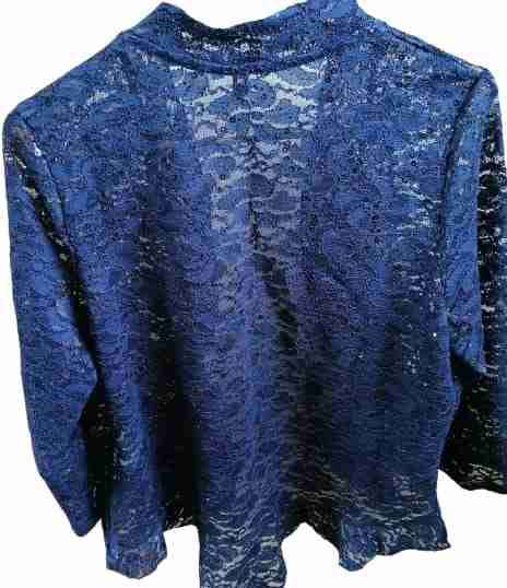 Bolero Corto Encaje azul mujer - miniatura 2