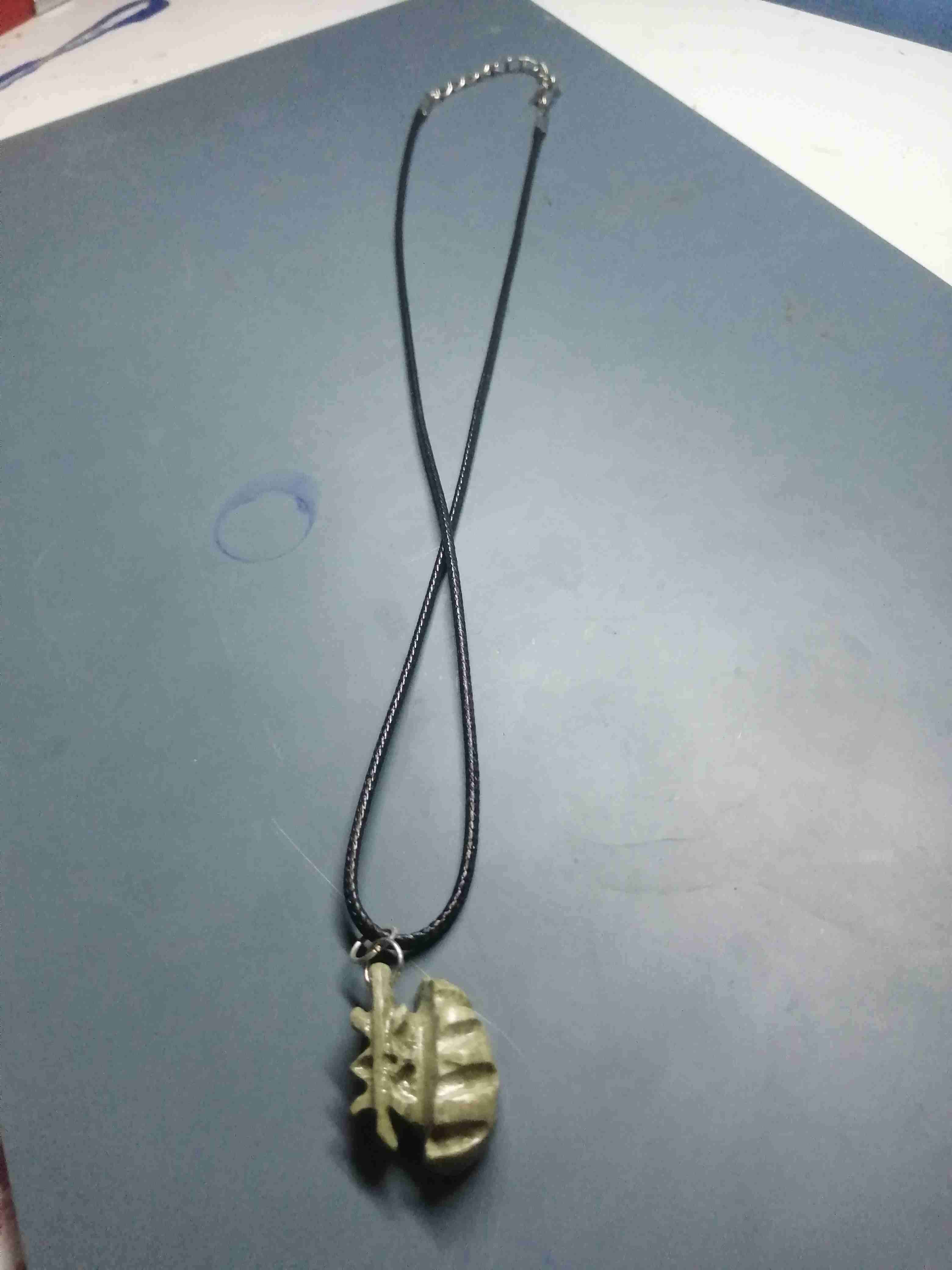 Colgante con collar negro de piedra magallanica - miniatura 5