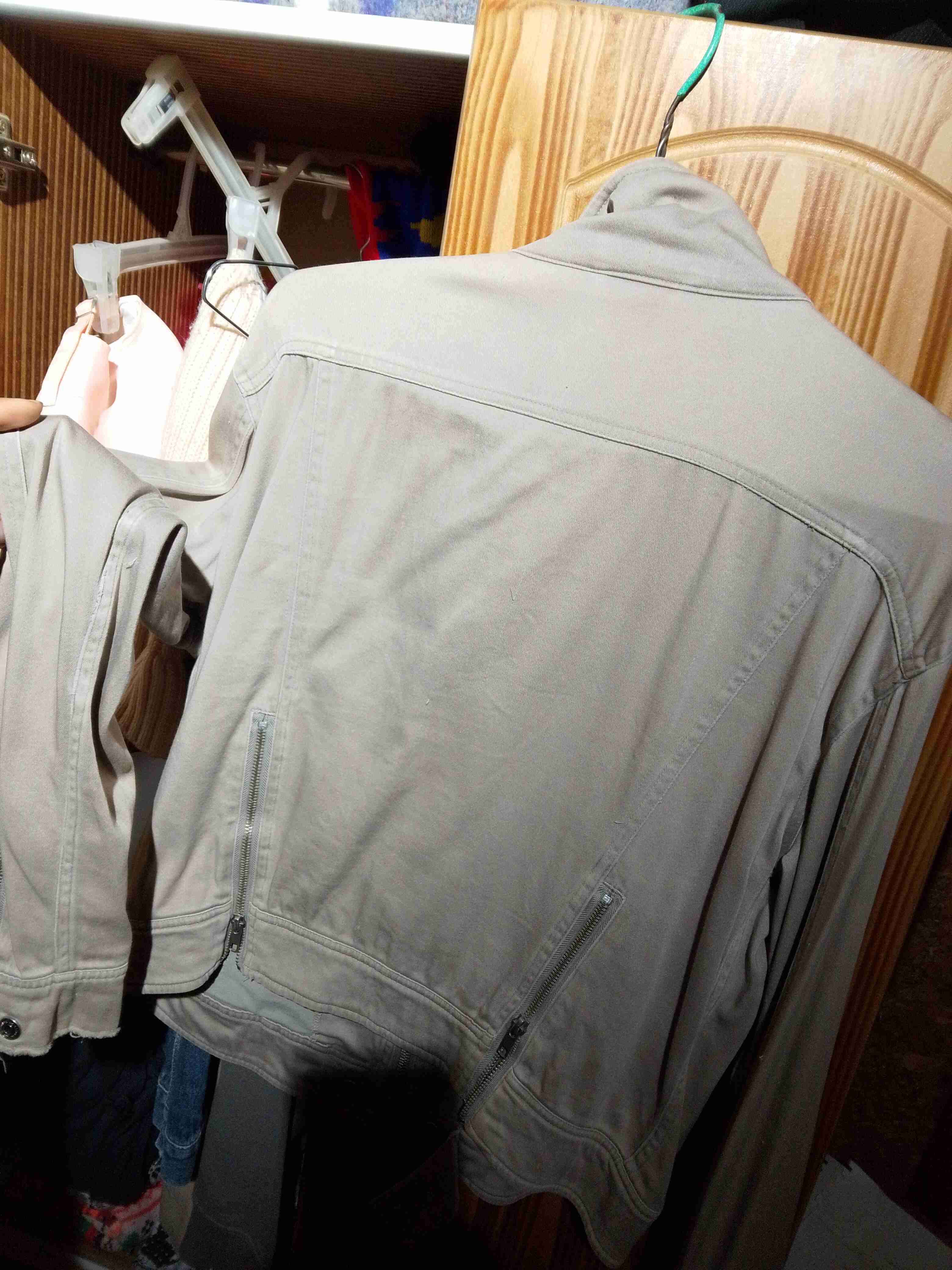 Chaqueta beige unisex con cierre - miniatura 2