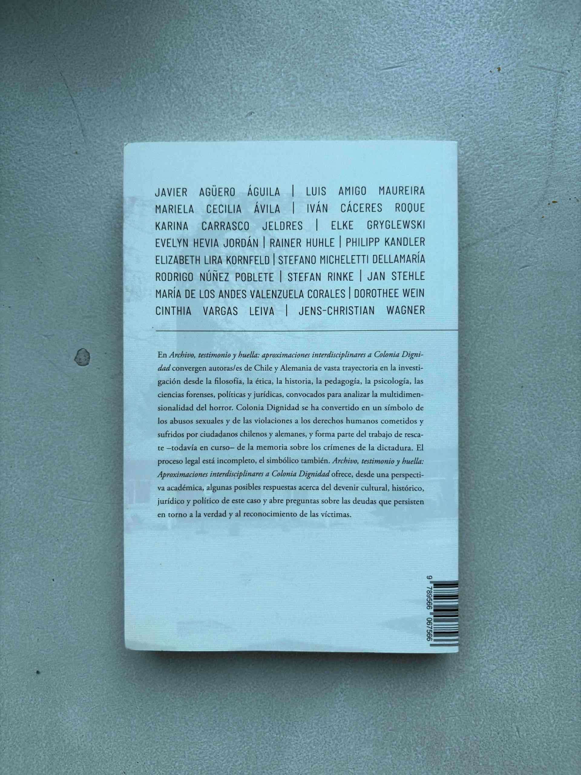 Libro Archivo, testimonio y huella ColoniaDignidad - miniatura 2