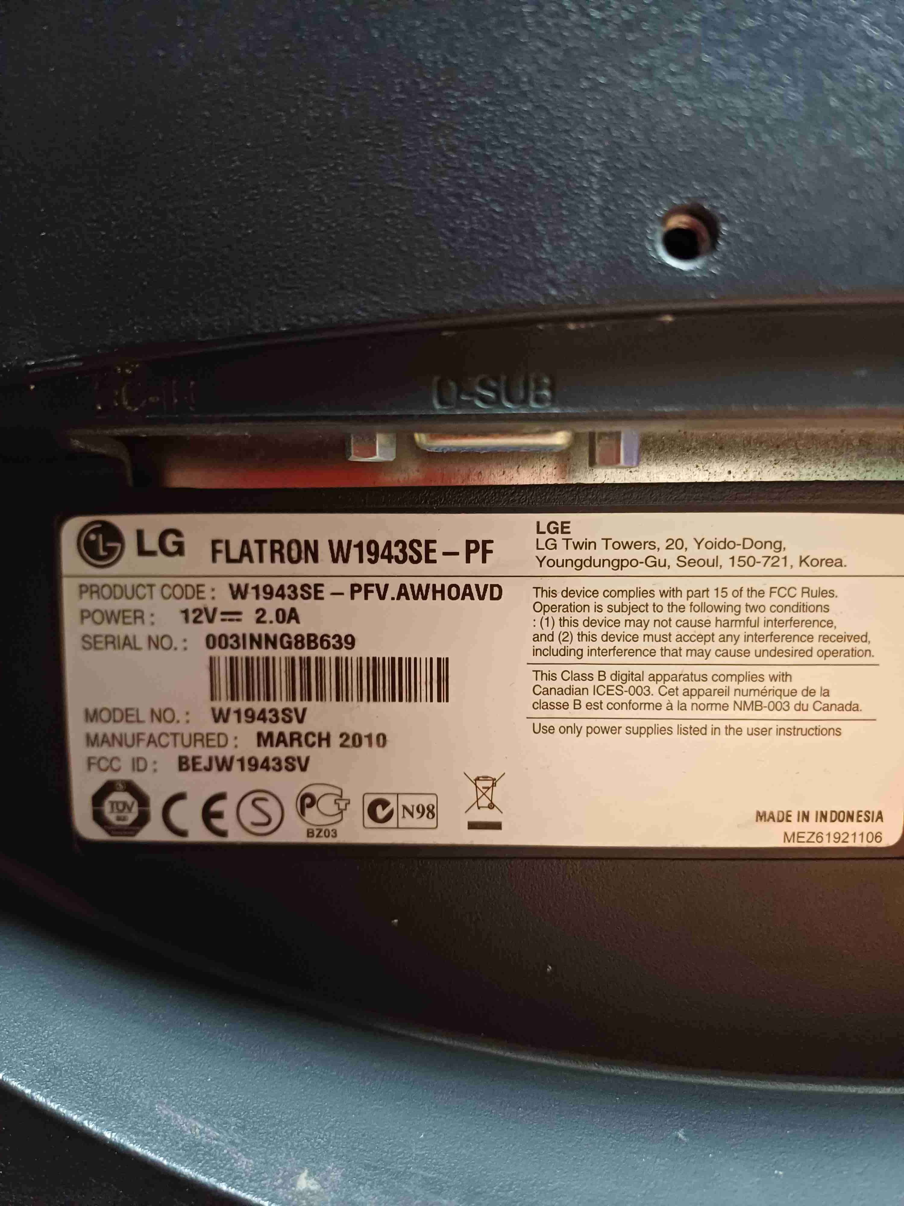 Monitor LG Flatron 19 pulgadas - miniatura 3