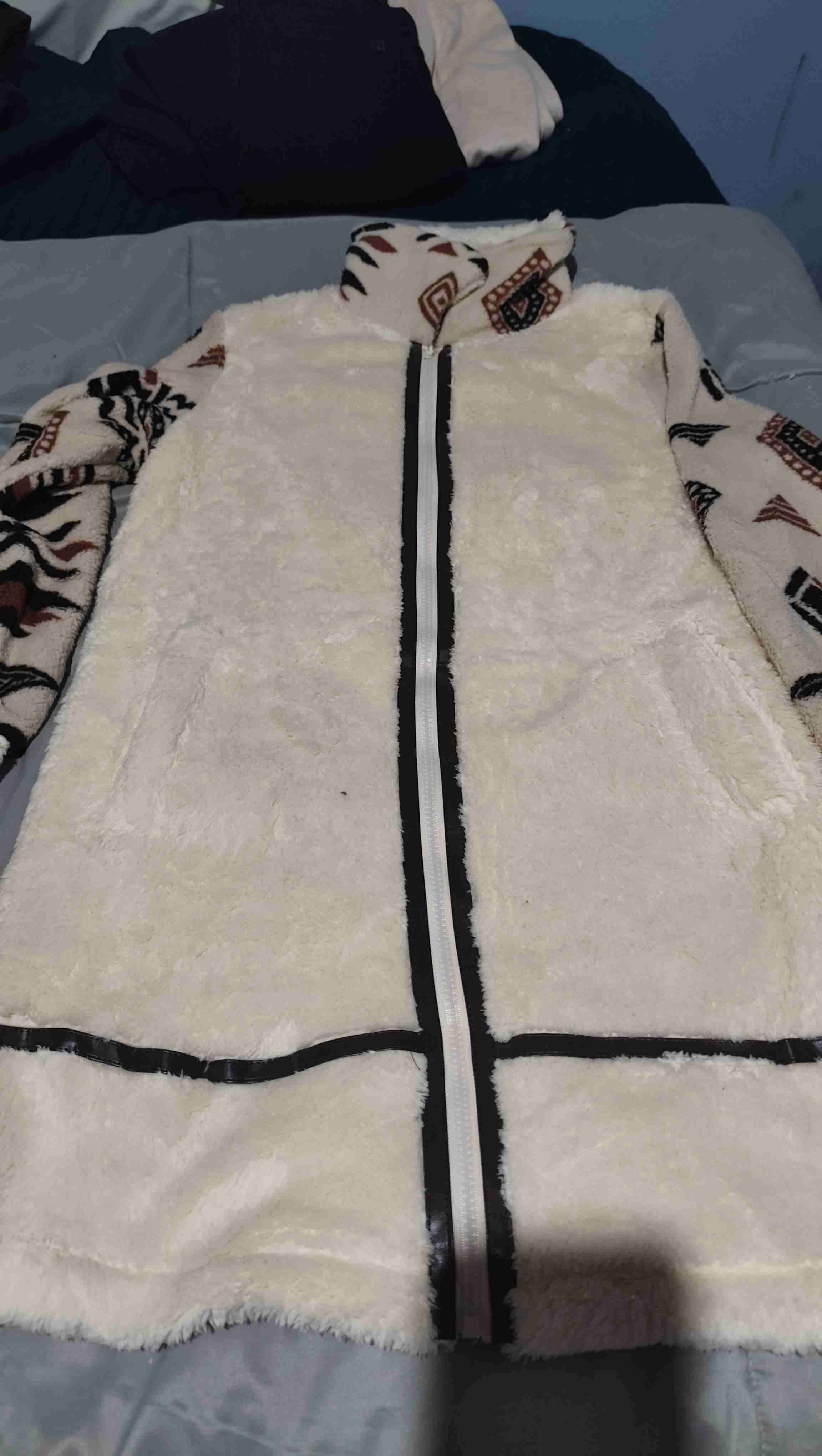 Abrigo de forro polar beige - miniatura 2