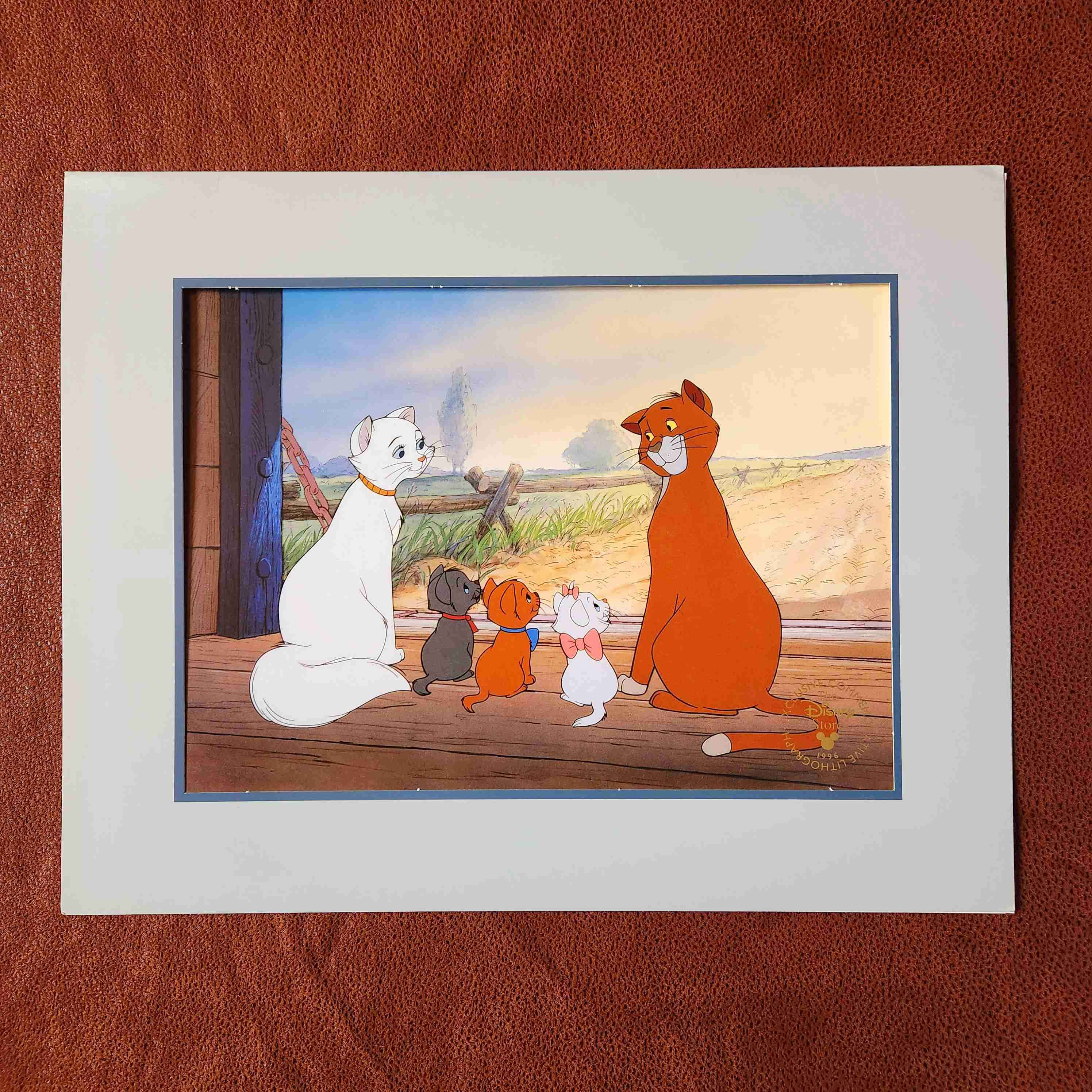 LITOGRAFIA disney DE  LOS ARISTOGATOS 1996🐈‍⬛🐈 - miniatura 4