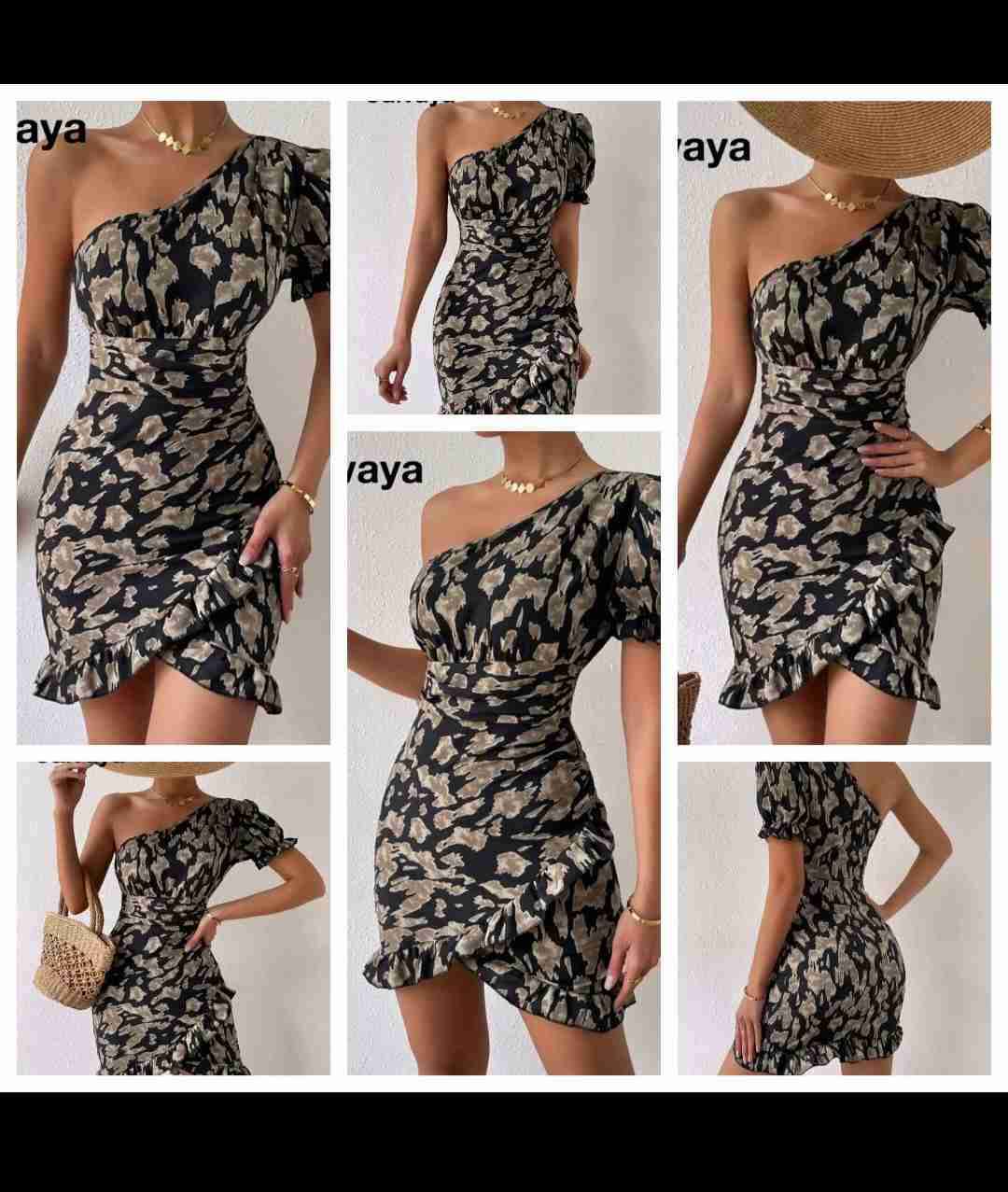 Vestido asimétrico estampado floral - miniatura 1