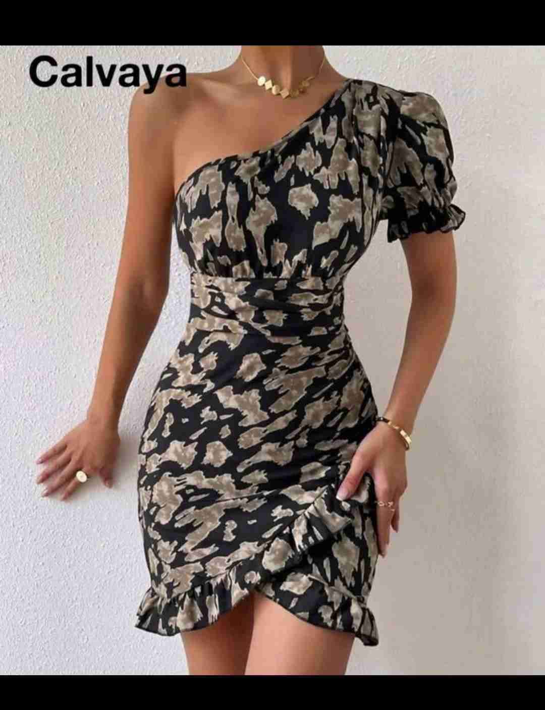 Vestido asimétrico estampado floral - miniatura 2