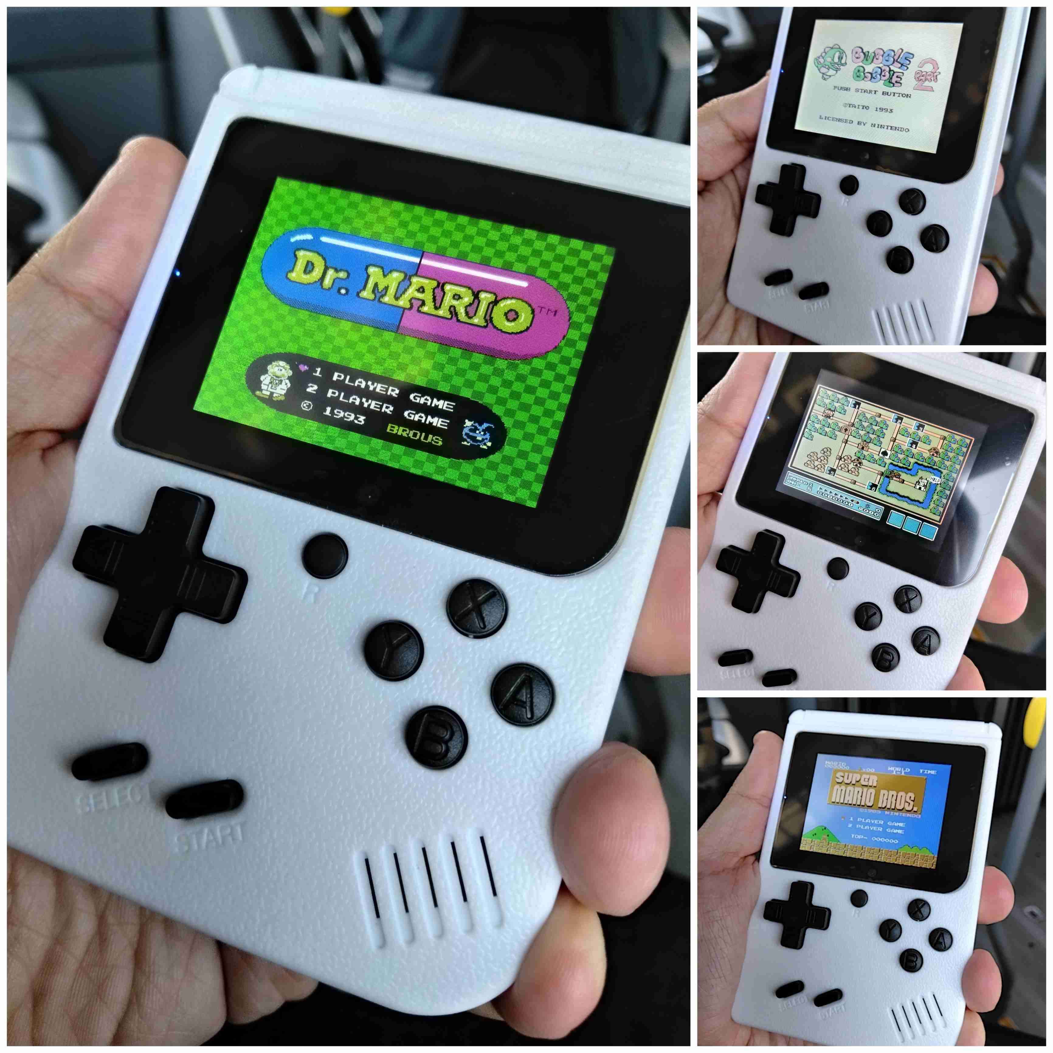 Consola portátil retro blanca 400 juegos de nes