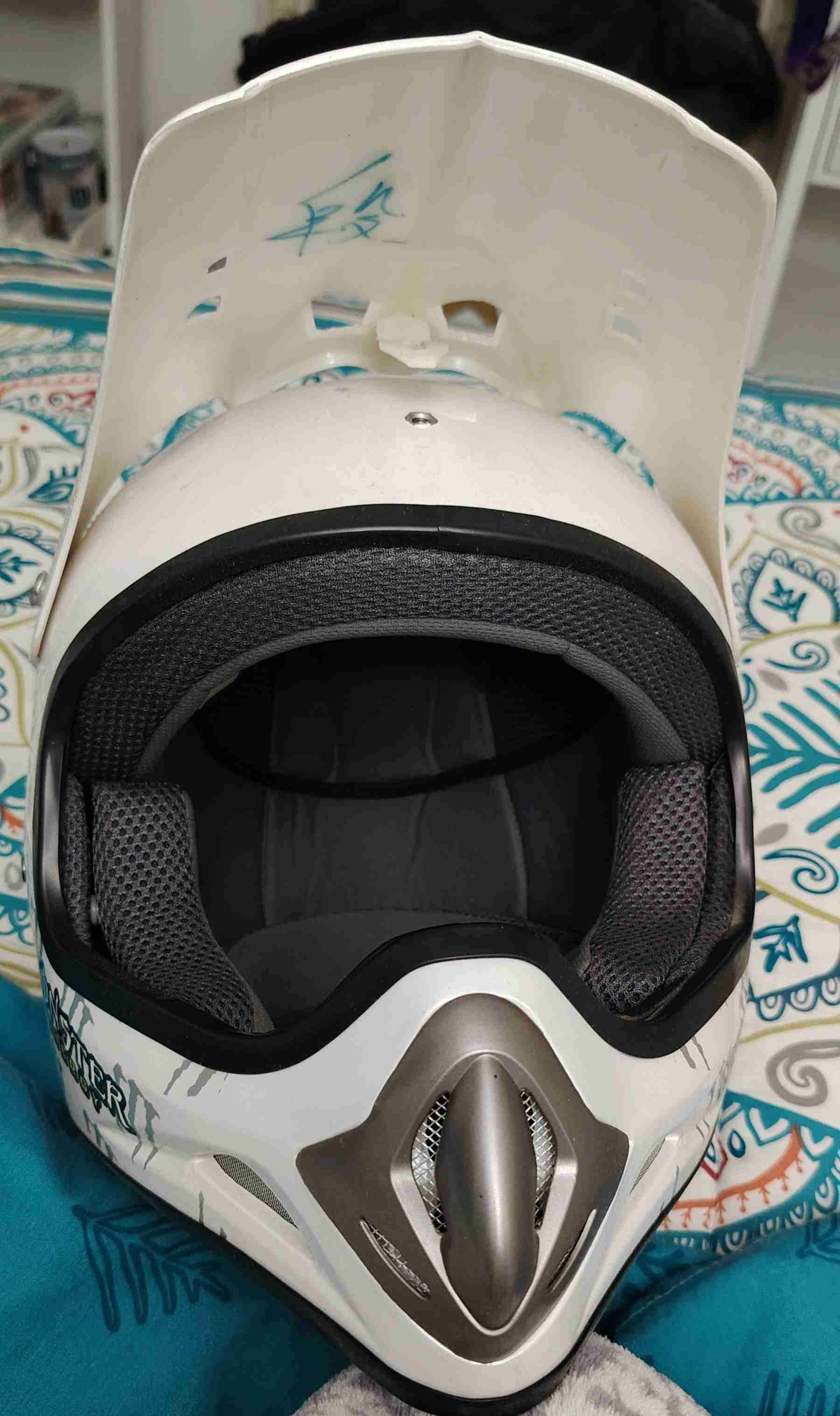 Casco motocross Monster blanco - miniatura 3