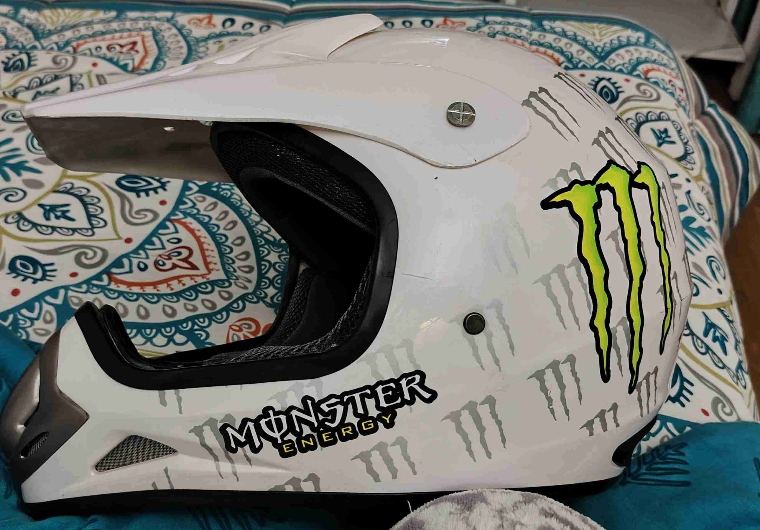 Casco motocross Monster blanco - miniatura 4