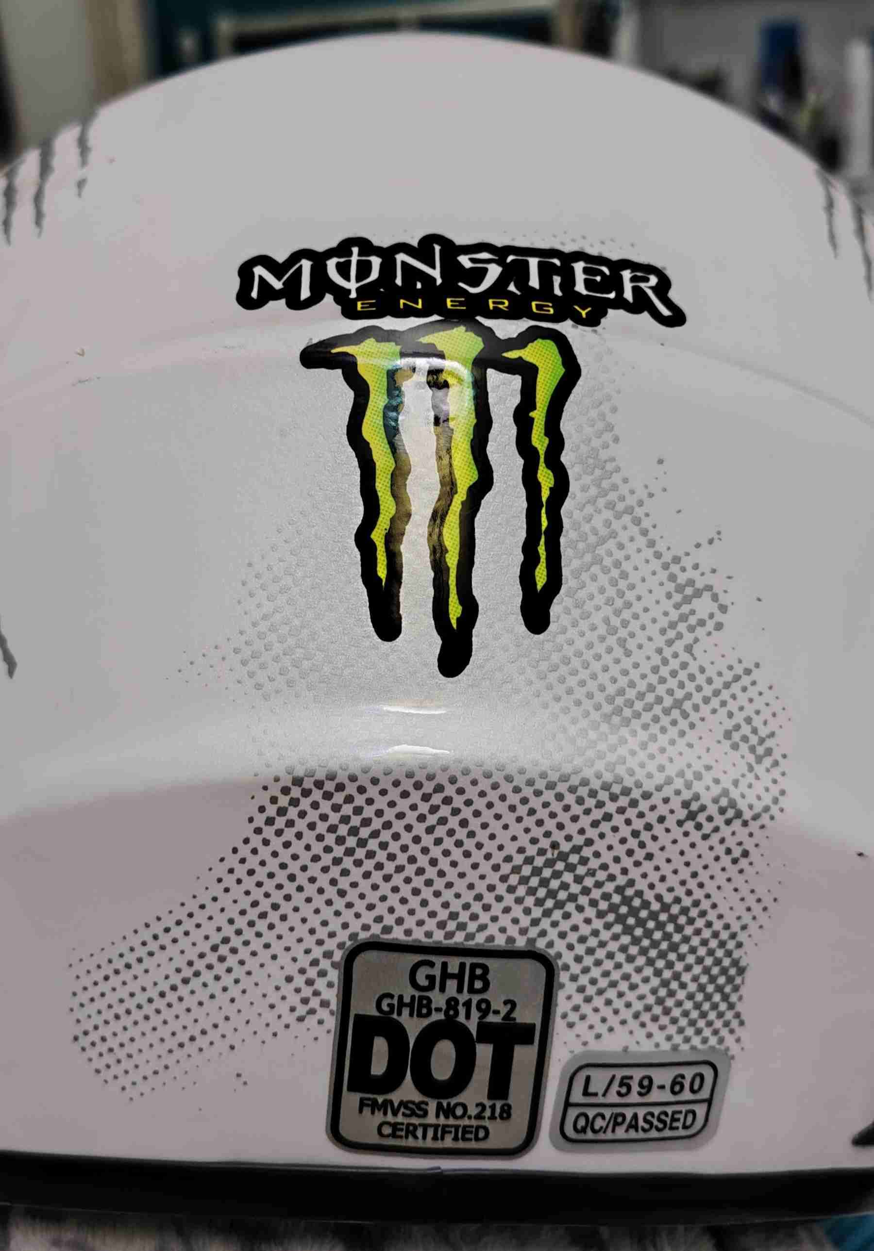 Casco motocross Monster blanco - miniatura 5