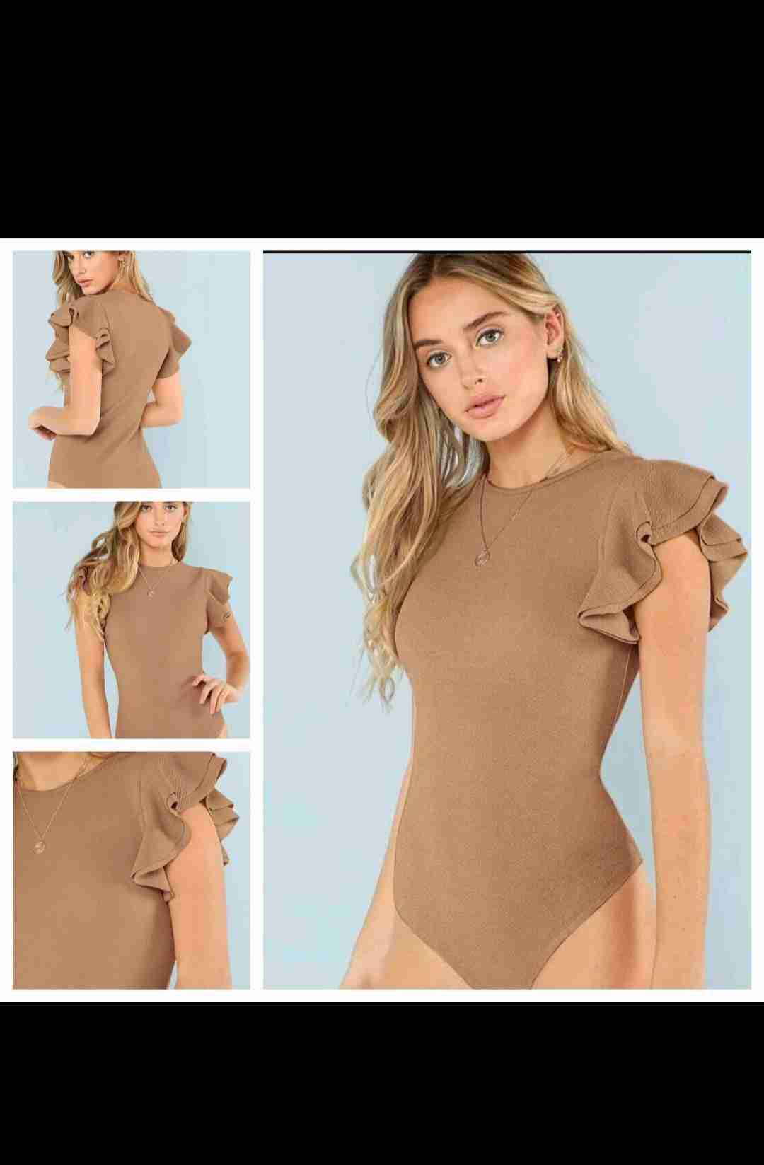 Body color camel con volantes - miniatura 1