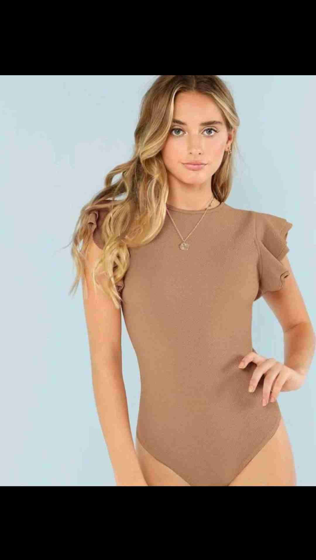 Body color camel con volantes - miniatura 3