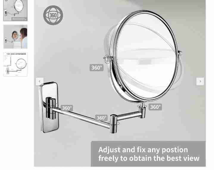 Aumento x10 espejo 20cm - miniatura 1