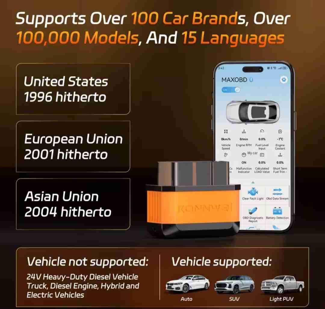 Escáner OBDII Konnwei KW906 BT5.2 - miniatura 2