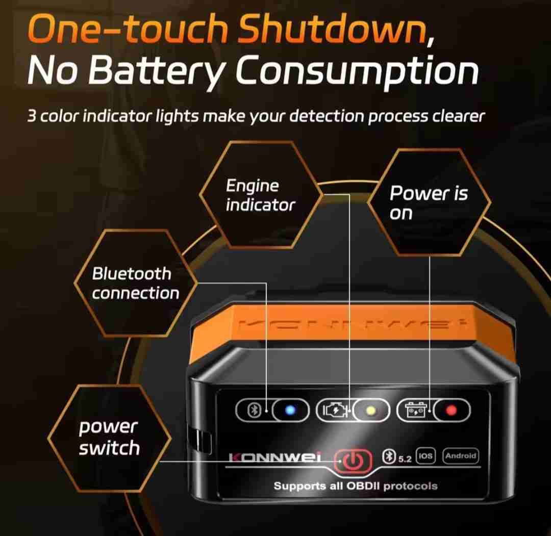 Escáner OBDII Konnwei KW906 BT5.2 - miniatura 6