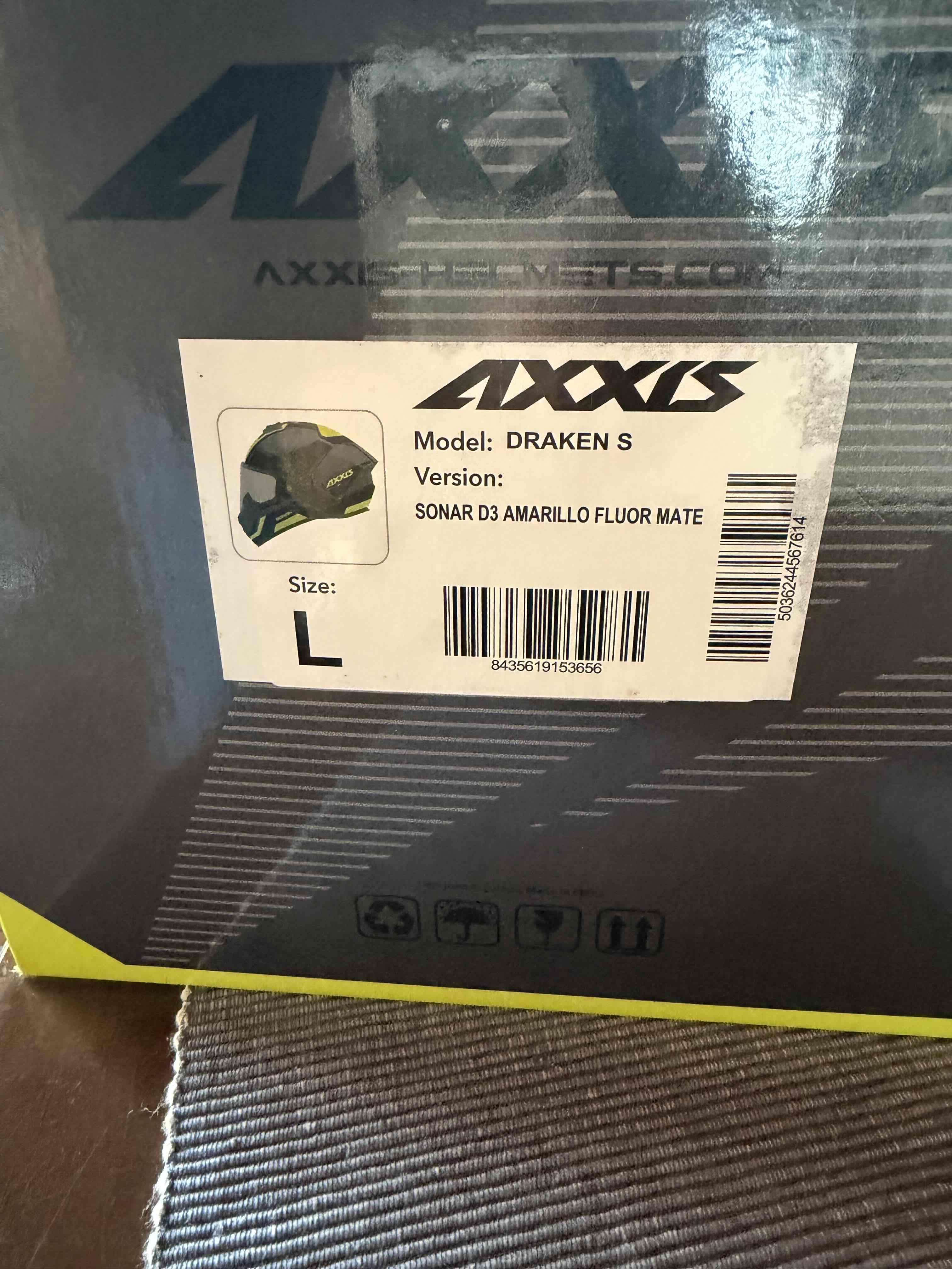 Casco Axxis negro y amarillo - miniatura 6