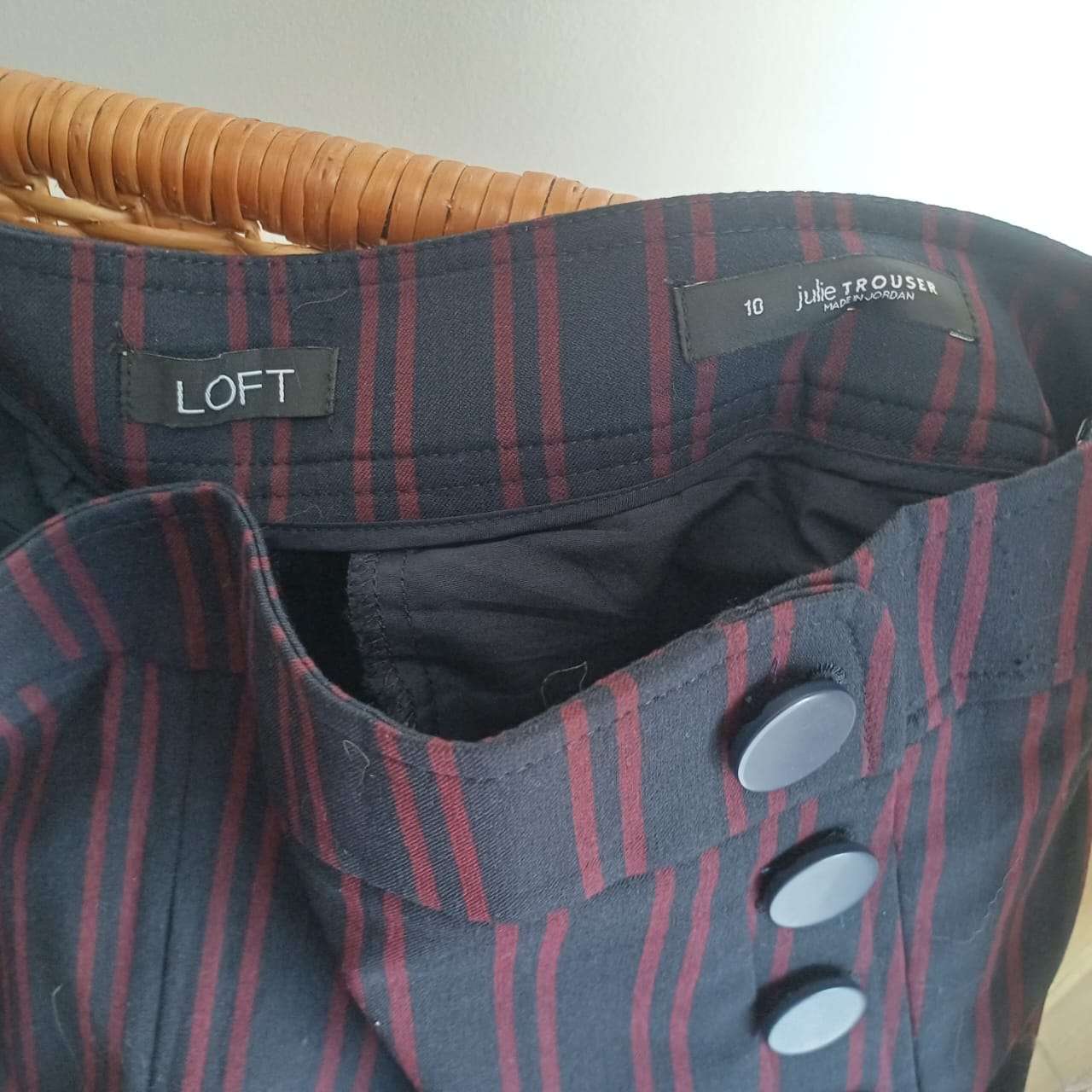 Pantalones rayados estilo marinero marca LOFT - miniatura 4