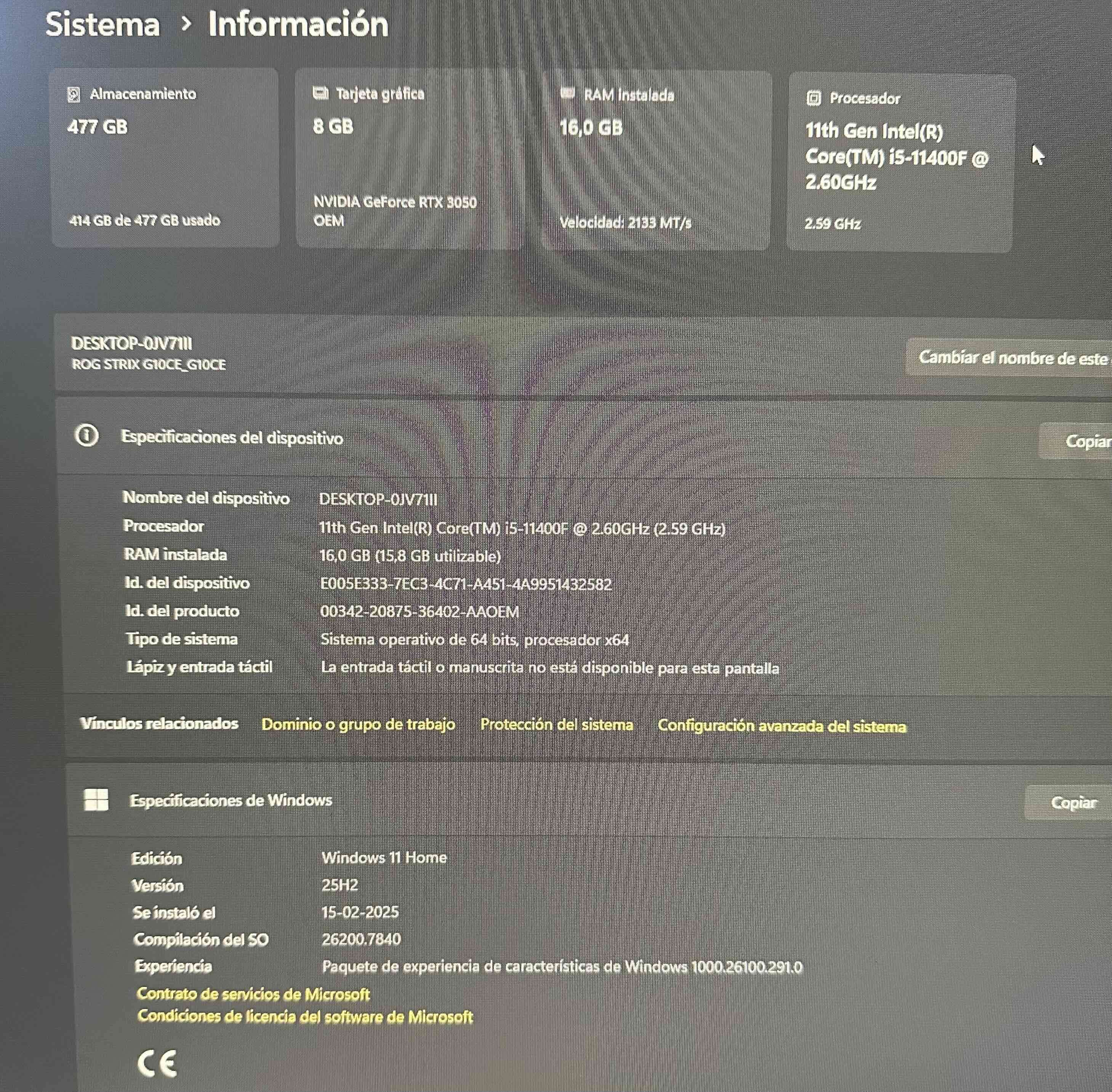 PC de escritorio ASUS ROG RXT3050 - miniatura 4