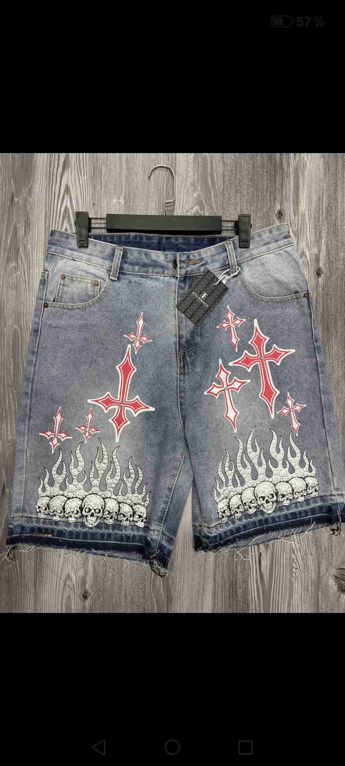 Shorts de mezclilla estampados - miniatura 5