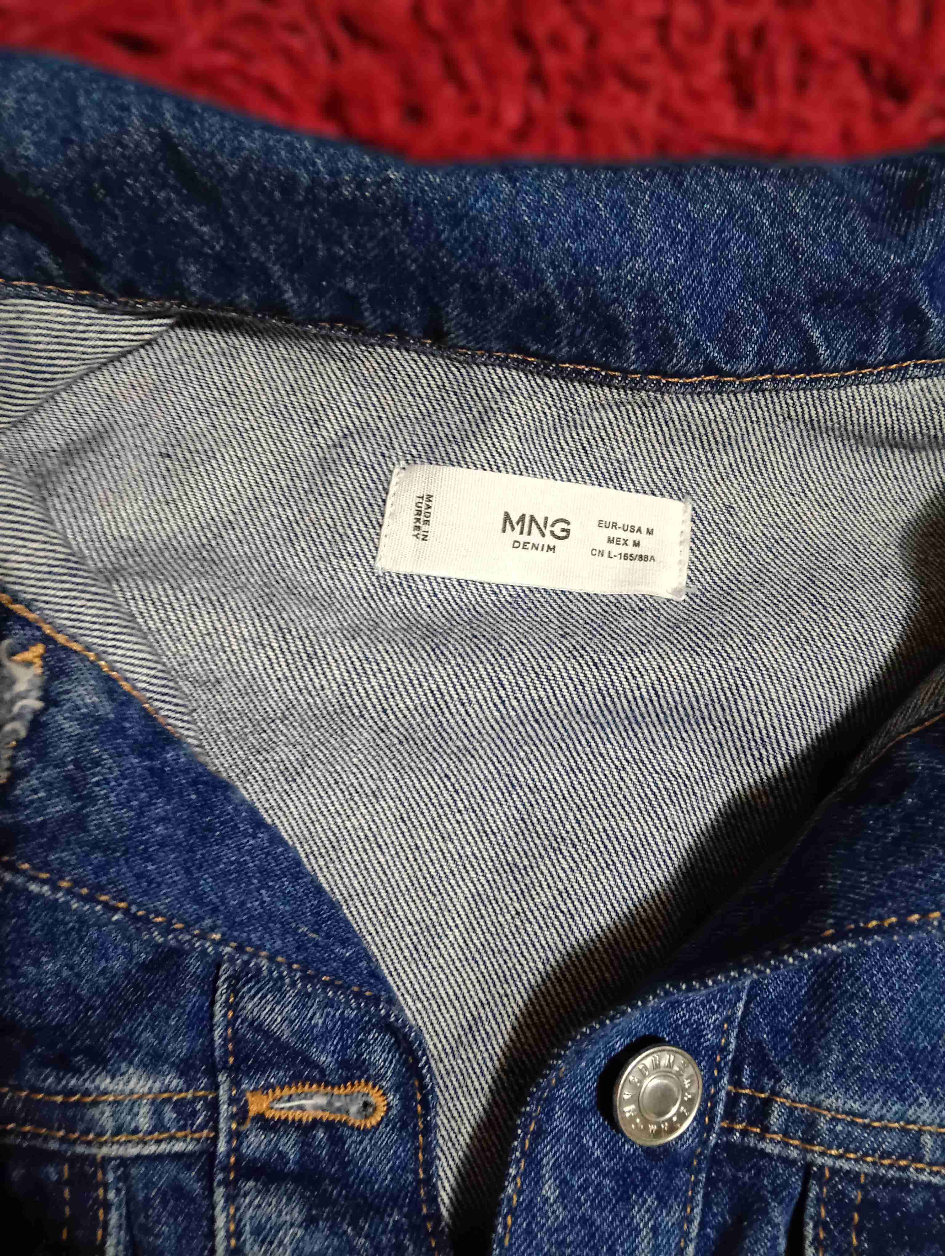 Chaqueta de mezclilla azul mango - miniatura 2