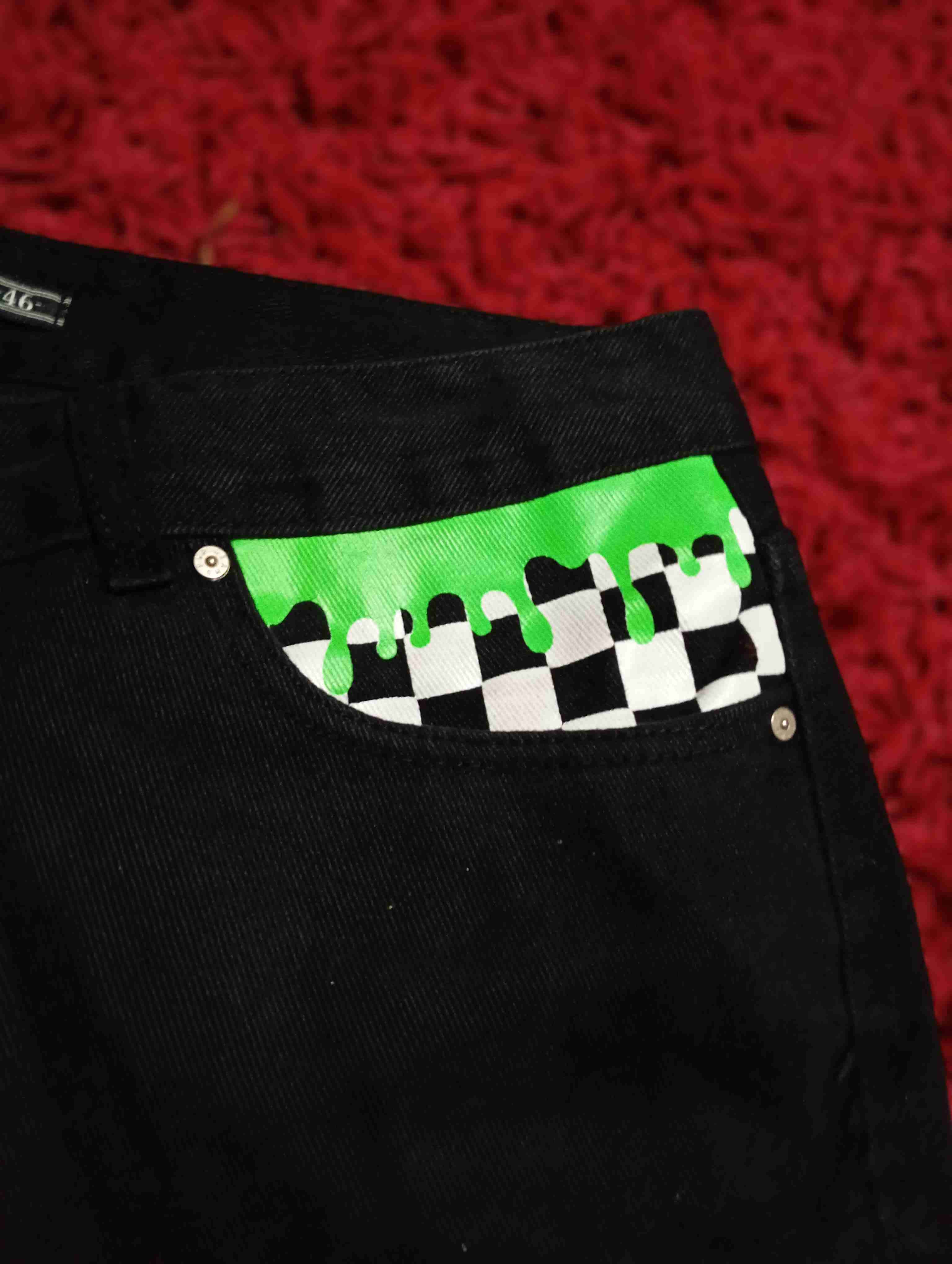 Jeans negros anchos talla 46 - miniatura 2