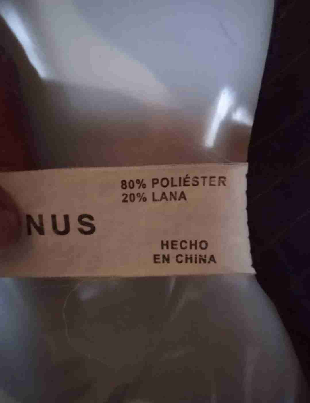 Abrigo Signus de lana café y beige talla 38 - miniatura 3