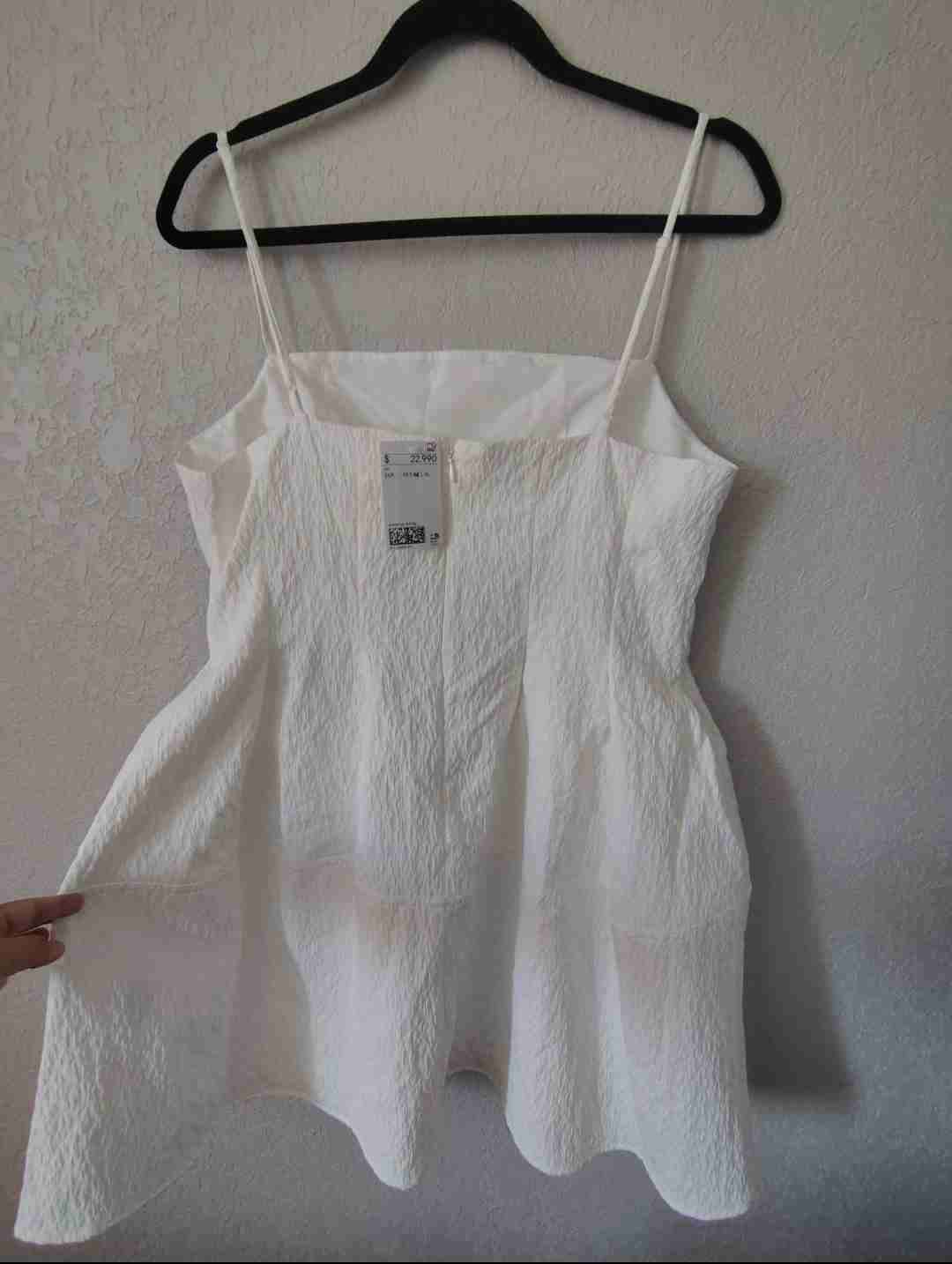 Vestido blanco h&m talla M - miniatura 2