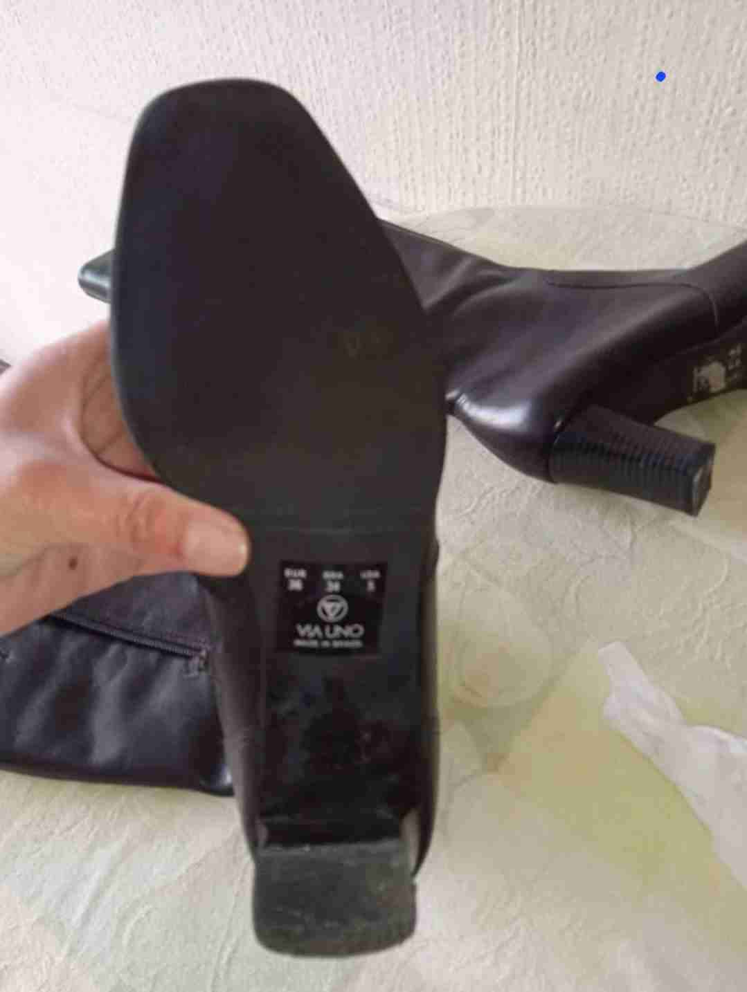 Botas negras de cuero Via Uno #36 - miniatura 6