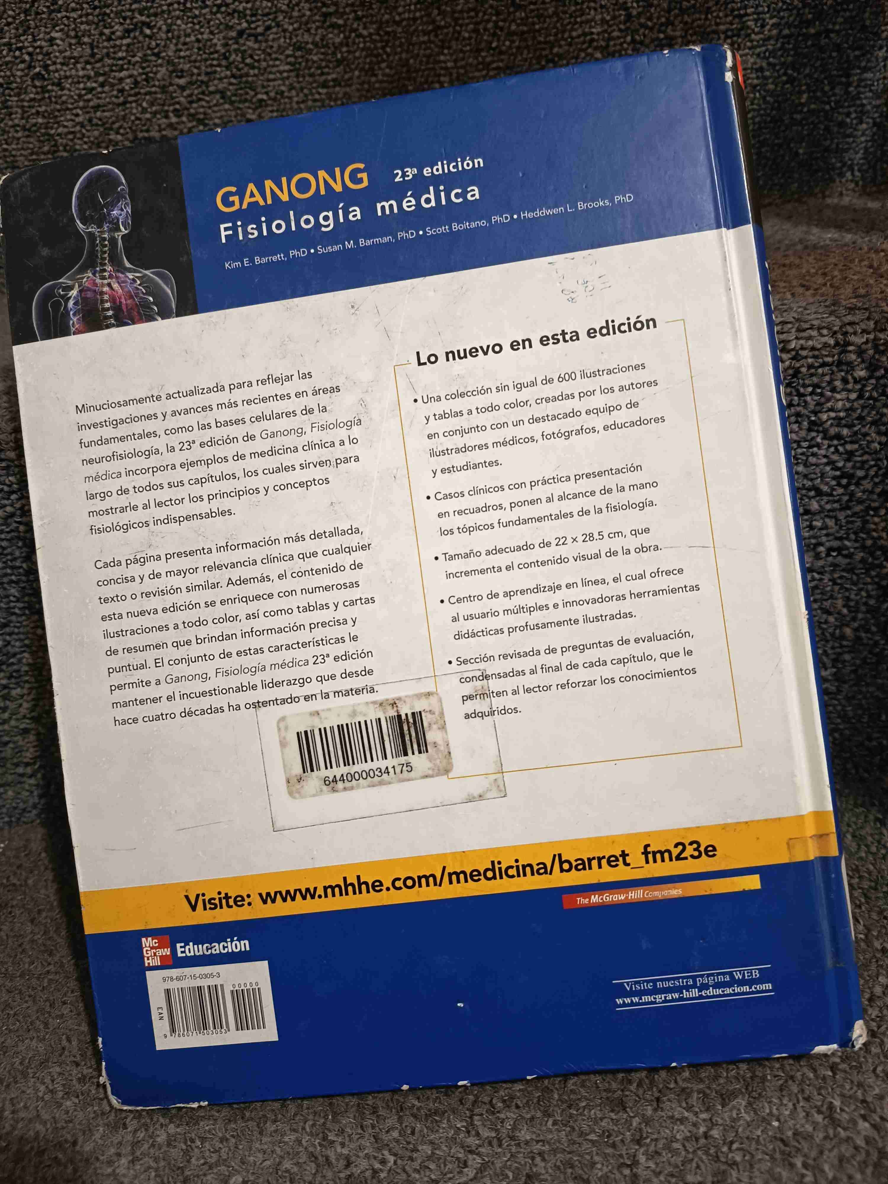 Libro Ganong Fisiología Médica - miniatura 3