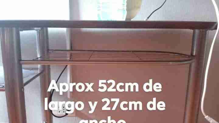 Mesa auxiliar de metal y madera - miniatura 3