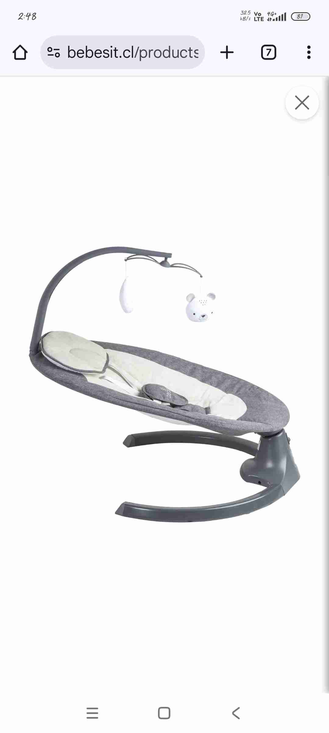 Silla Nido Bebesit Gris - miniatura 3