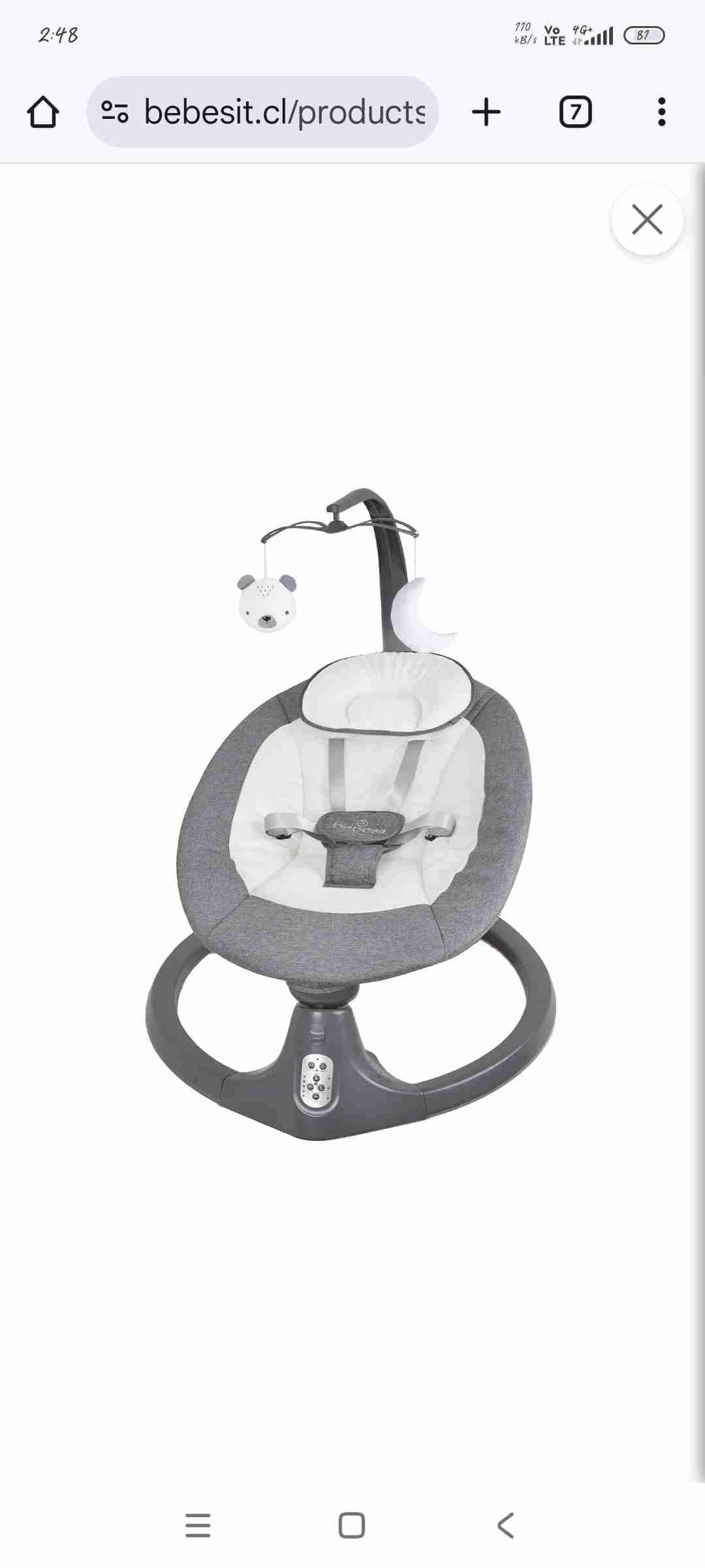 Silla Nido Bebesit Gris - miniatura 4