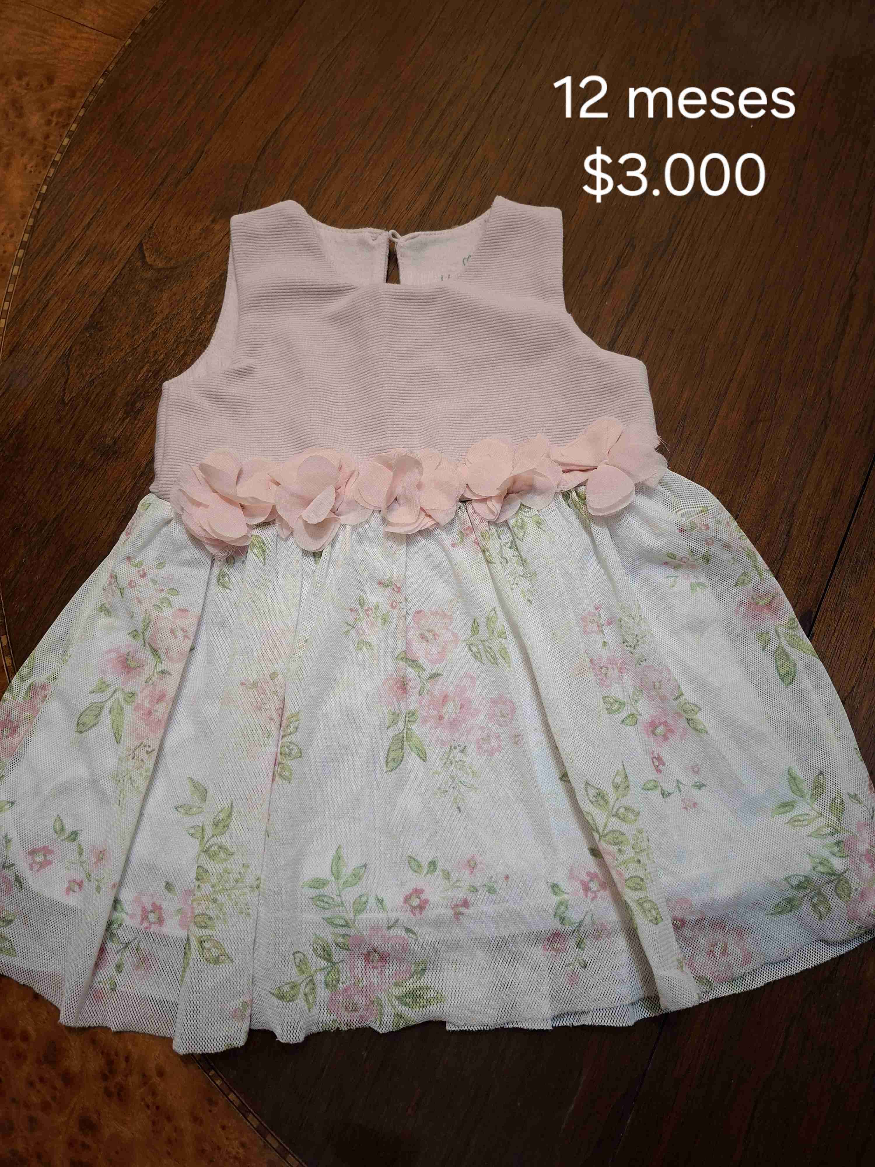 Vestido bebé 12 meses floral