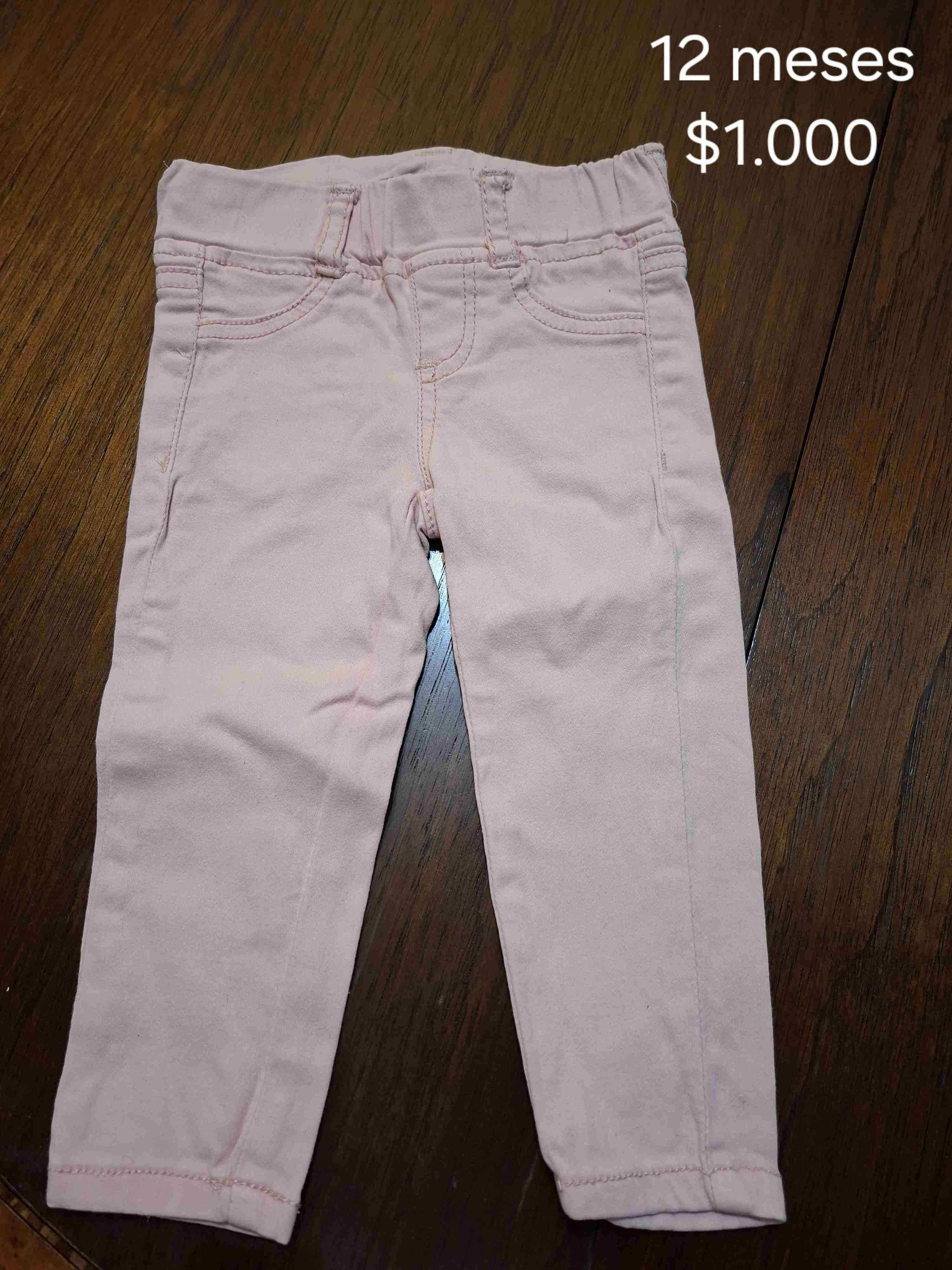Pantalones rosados bebé 12 meses