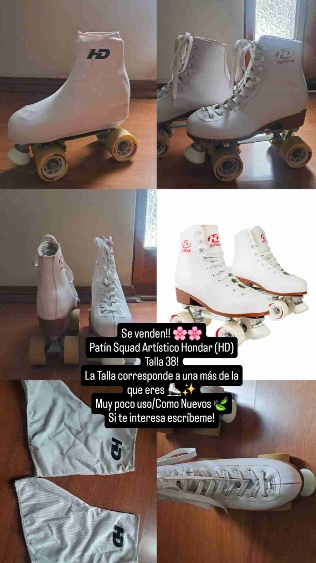Patines artísticos Hondar HD blancos - miniatura 1