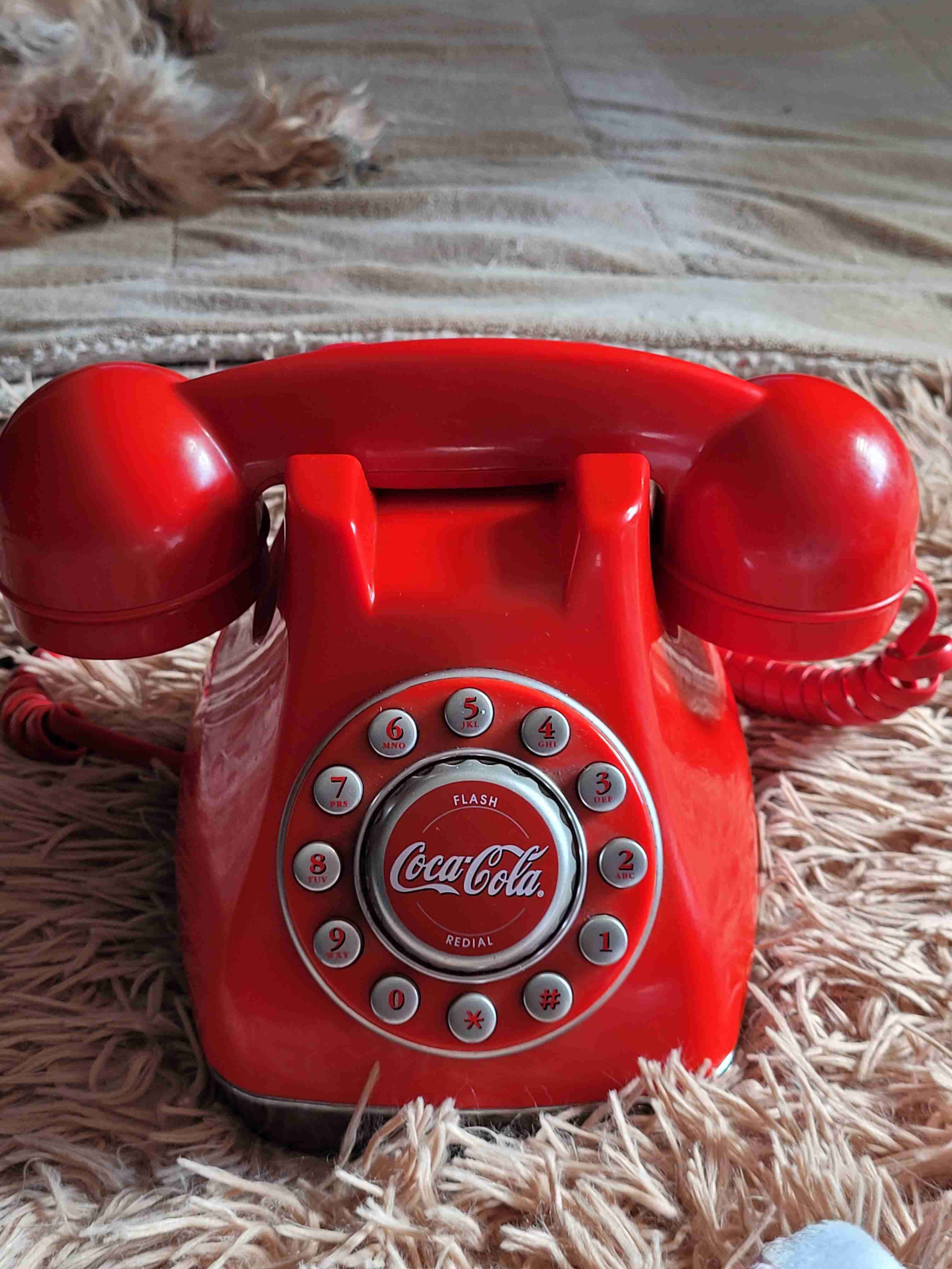 Teléfono retro Coca-Cola rojo - miniatura 1