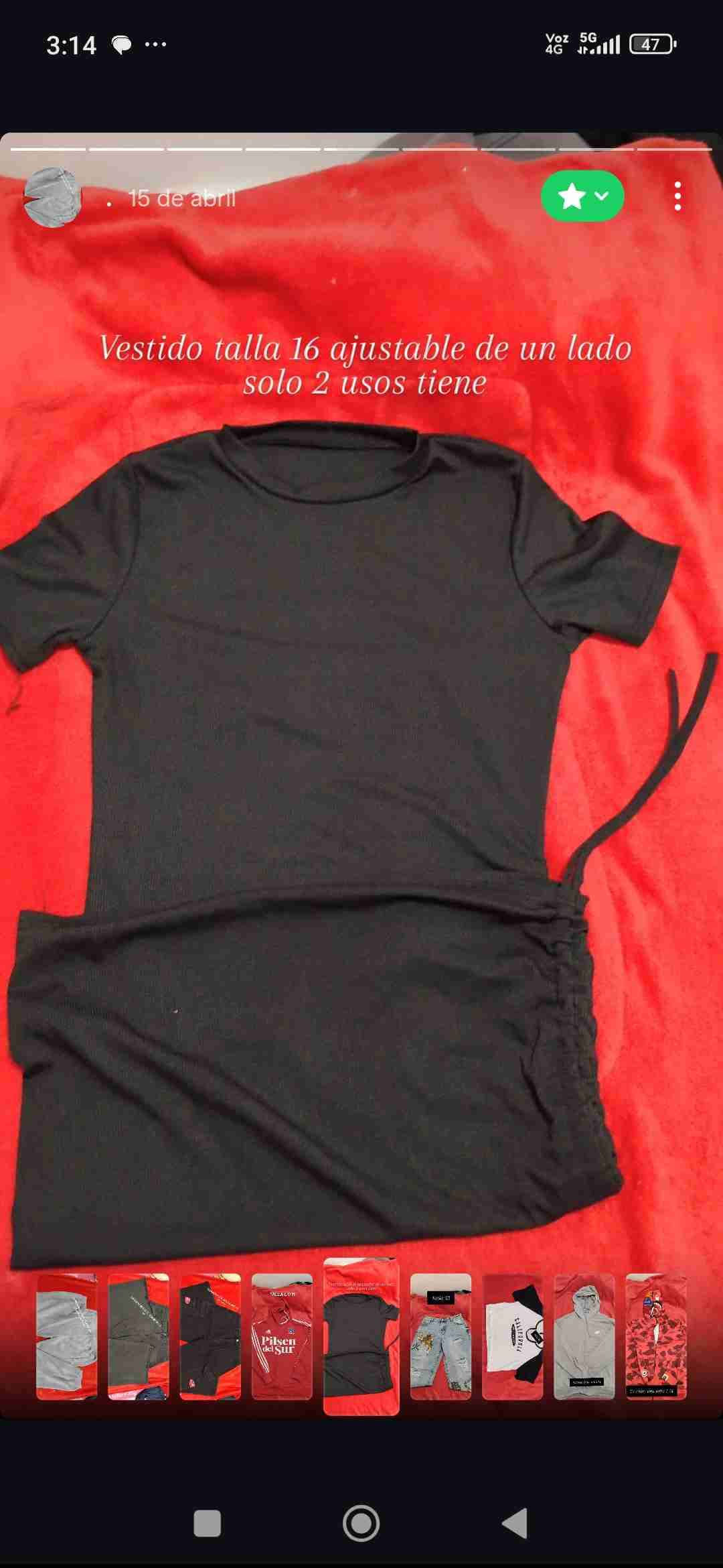 Vestido negro ajustable se adapta al cuerpo