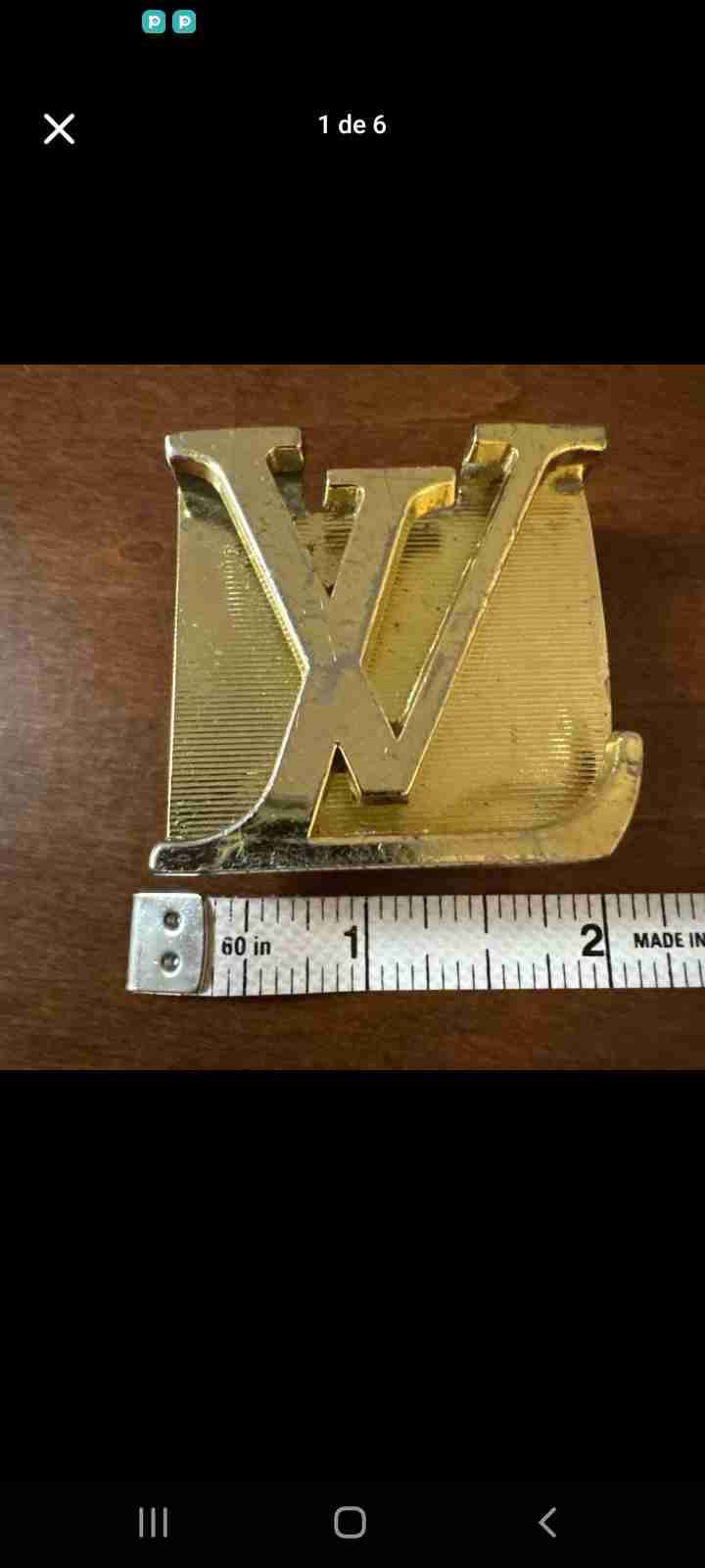 Louis Vuitton Hebilla de Cinturón Dorado Unisex - miniatura 1