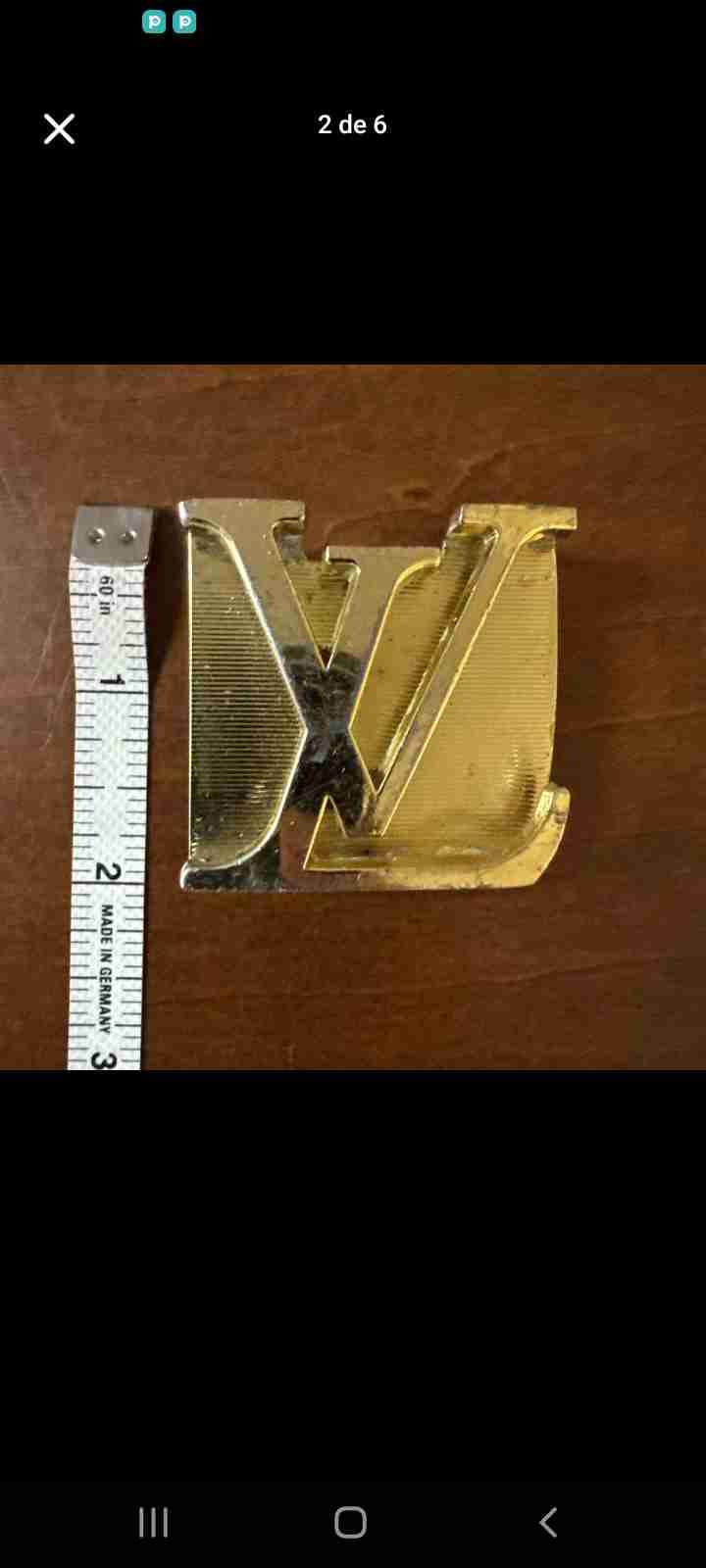 Louis Vuitton Hebilla de Cinturón Dorado Unisex - miniatura 2