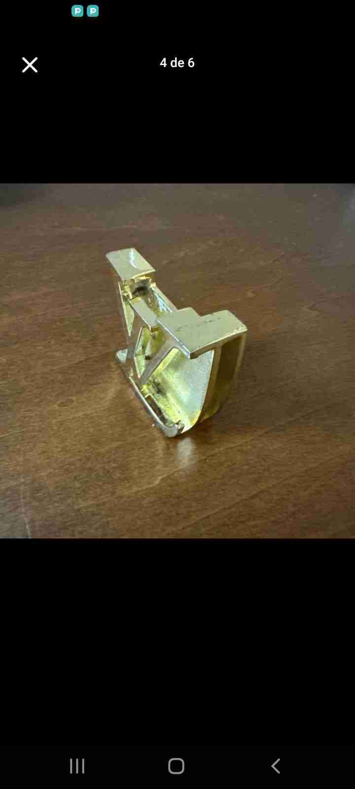 Louis Vuitton Hebilla de Cinturón Dorado Unisex - miniatura 4