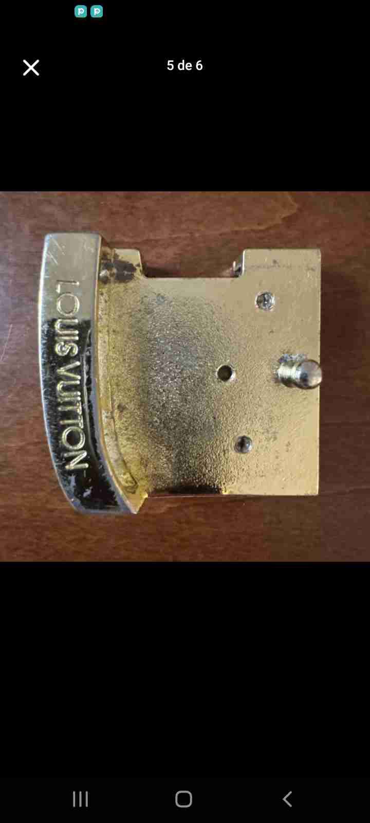 Louis Vuitton Hebilla de Cinturón Dorado Unisex - miniatura 5